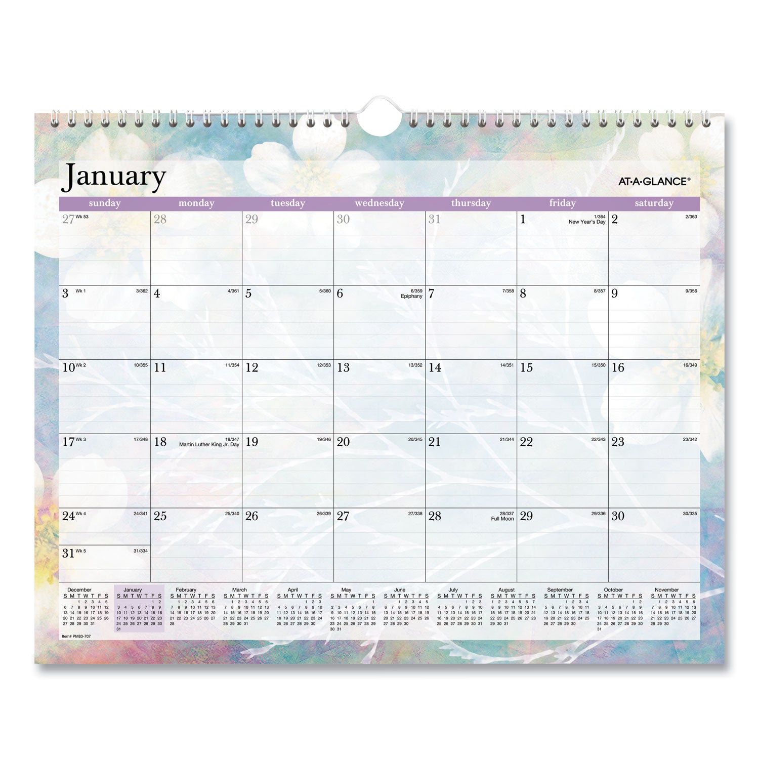 Dreams Monthly Wall Calendar, Seasonal Artwork, 15 x 12, Multicolor Sheets, 12-Month (Jan to Dec): 2025