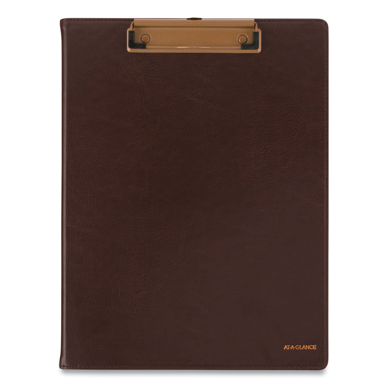 Signature Collection Monthly Clipfolio, 11 x 8, Distressed Brown Cover, 13-Month: Jan 2025 to Jan 2026