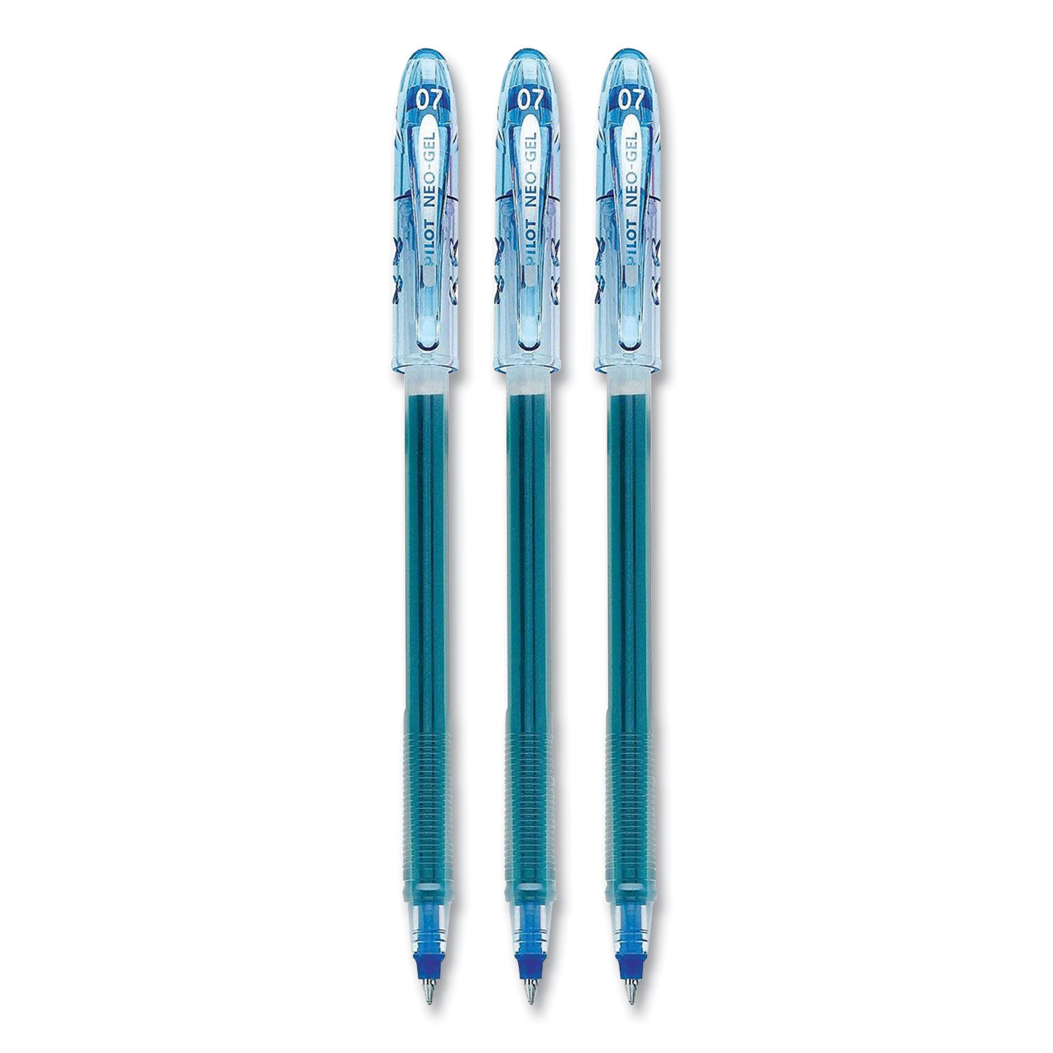 Pilot® Neo-Gel Gel Pen, Stick, Fine 0.7 mm, Blue Ink, Translucent Blue Barrel, 48/Pack