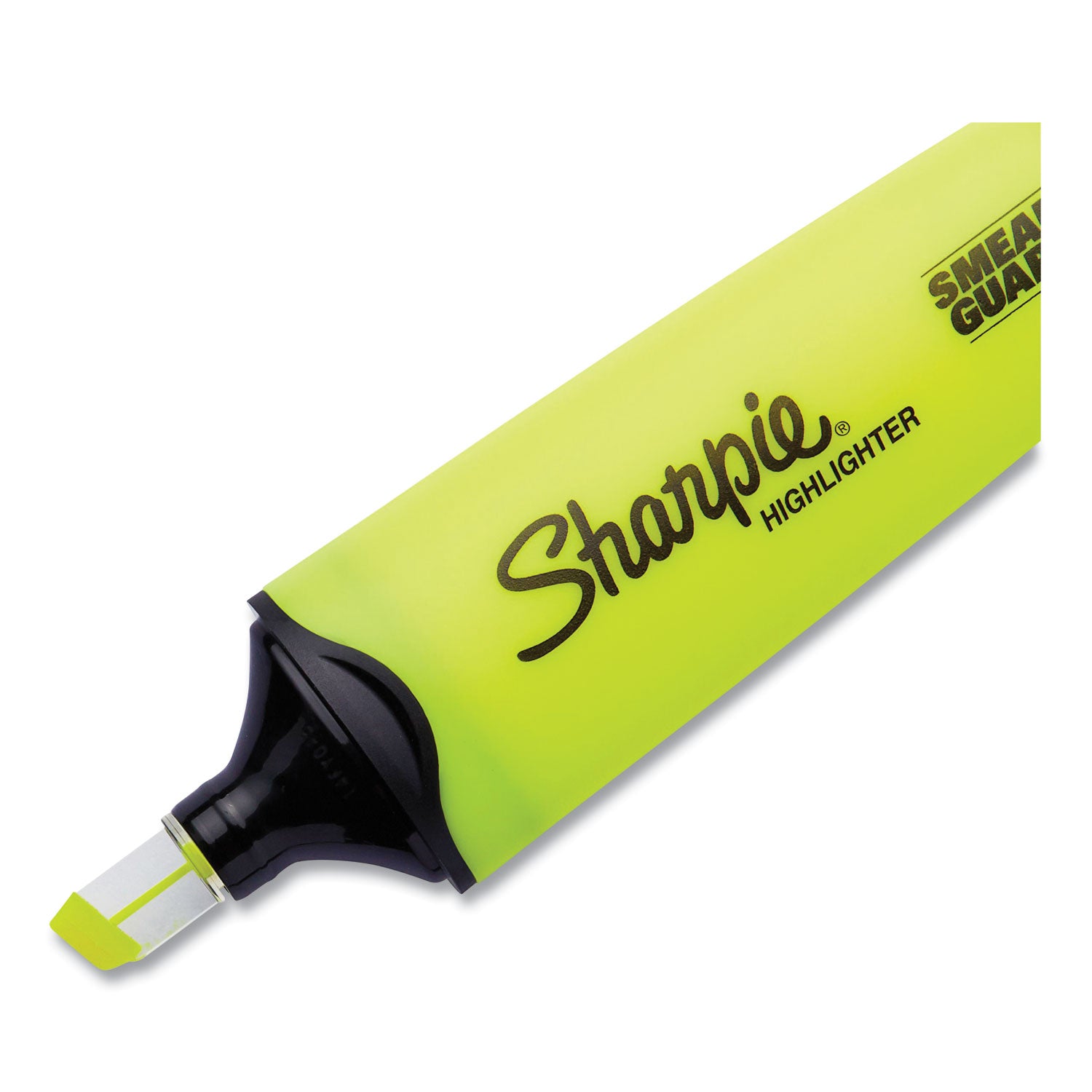 Sharpie® Clearview Tank-Style Highlighter, Yellow Ink, Chisel Tip, Yellow/black/clear Barrel, 3/pack