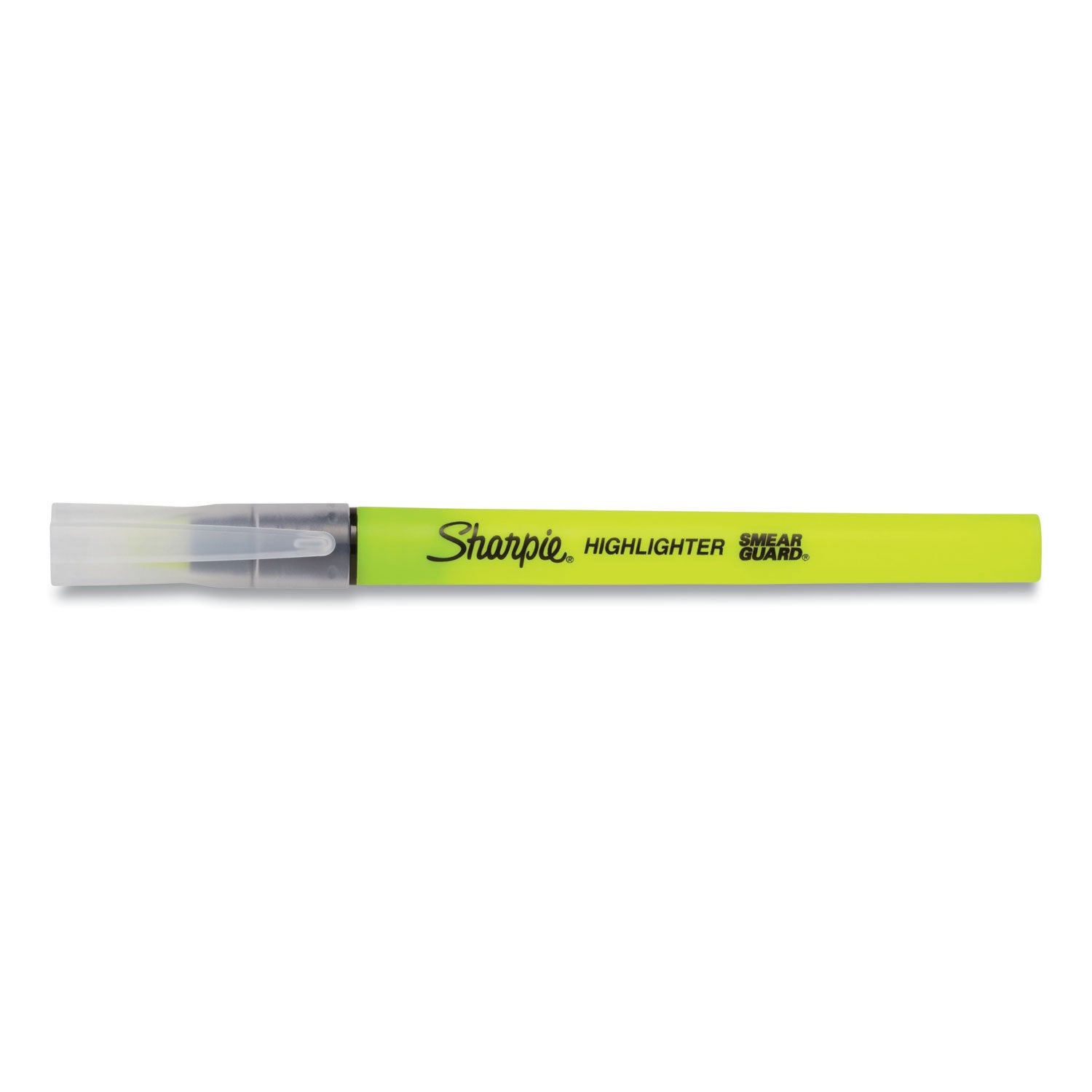 Sharpie® Clearview Pen-Style Highlighter, Fluorescent Yellow Ink, Chisel Tip, Yellow/black/clear Barrel, 3/pack
