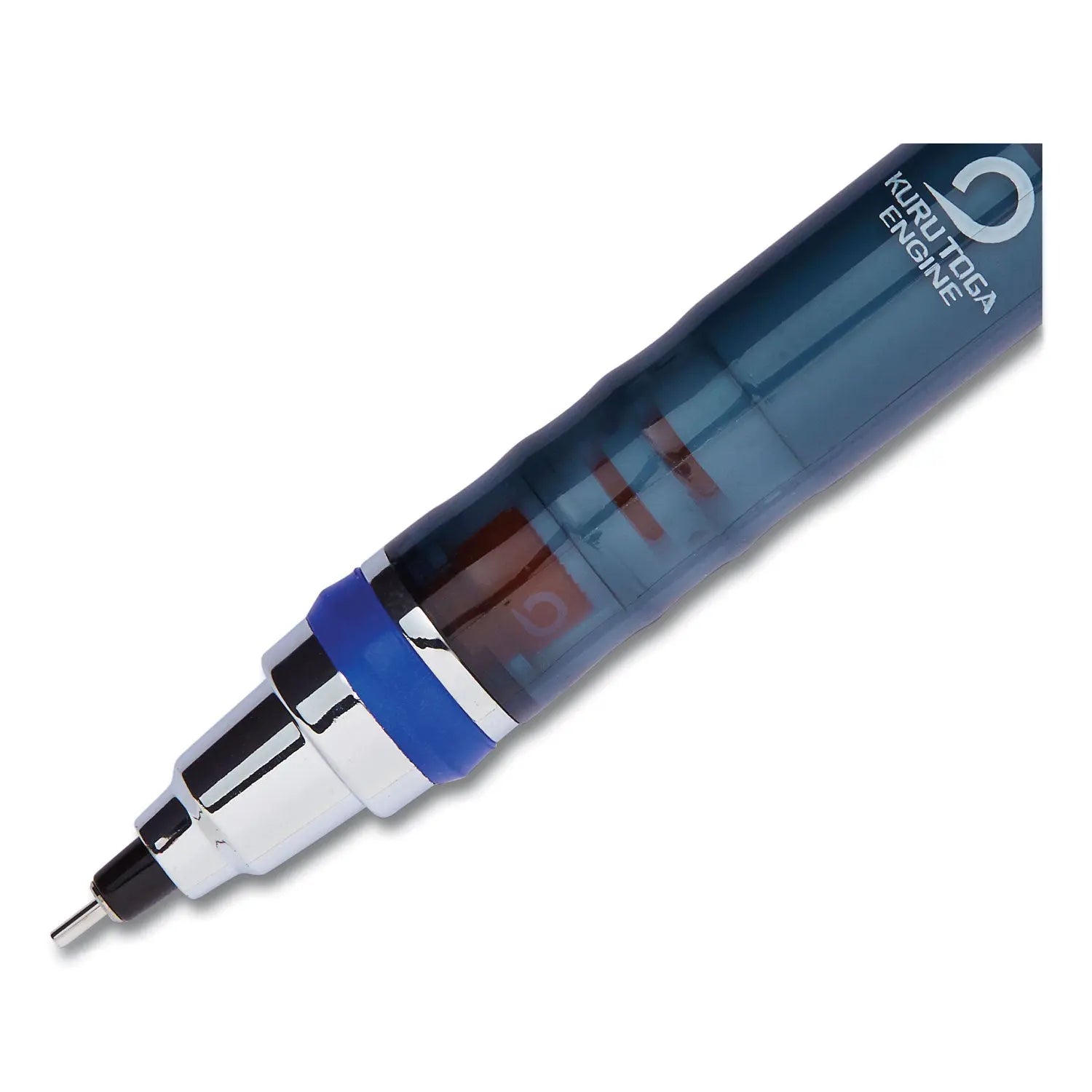 KuruToga Mechanical Pencil with Tube of Lead/Erasers, 0.5 mm, HB (#2), Black Lead, Black Barrel uniball® Flipcost