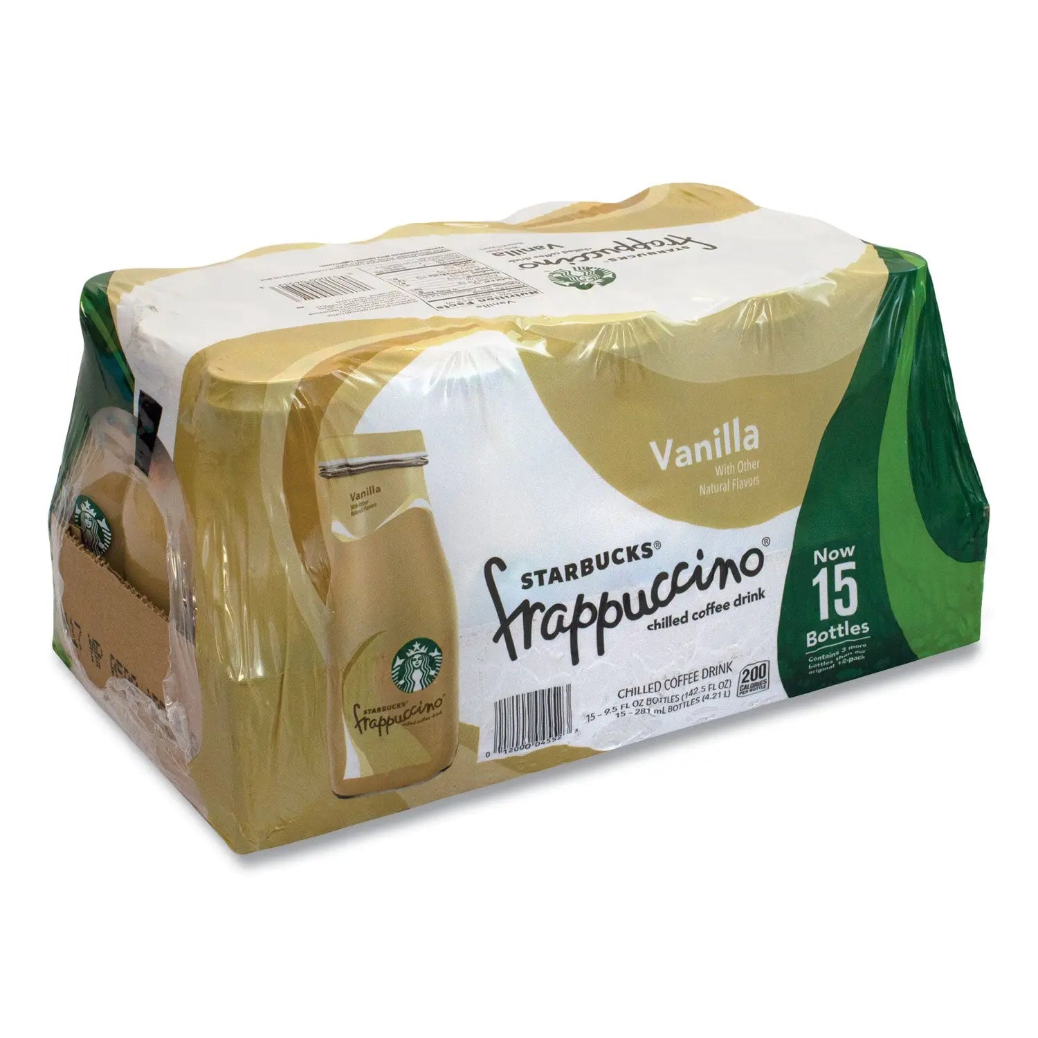Frappuccino Coffee, 9.5 oz Bottle, Vanilla, 15/Carton