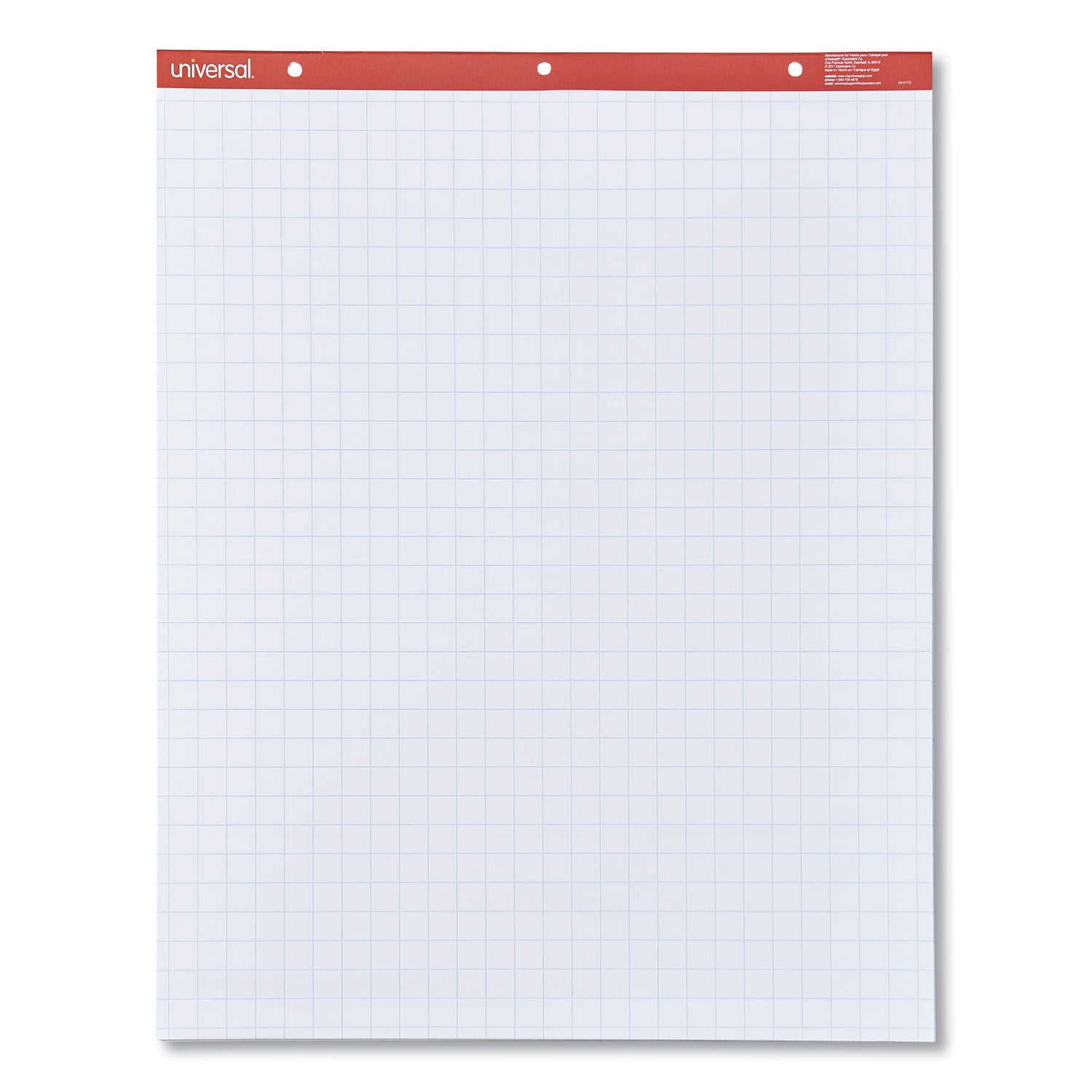 Universal™ Easel Pads/Flip Charts, Quadrille Rule (1 sq/in), 27 x 34, White, 50 Sheets, 2/Carton