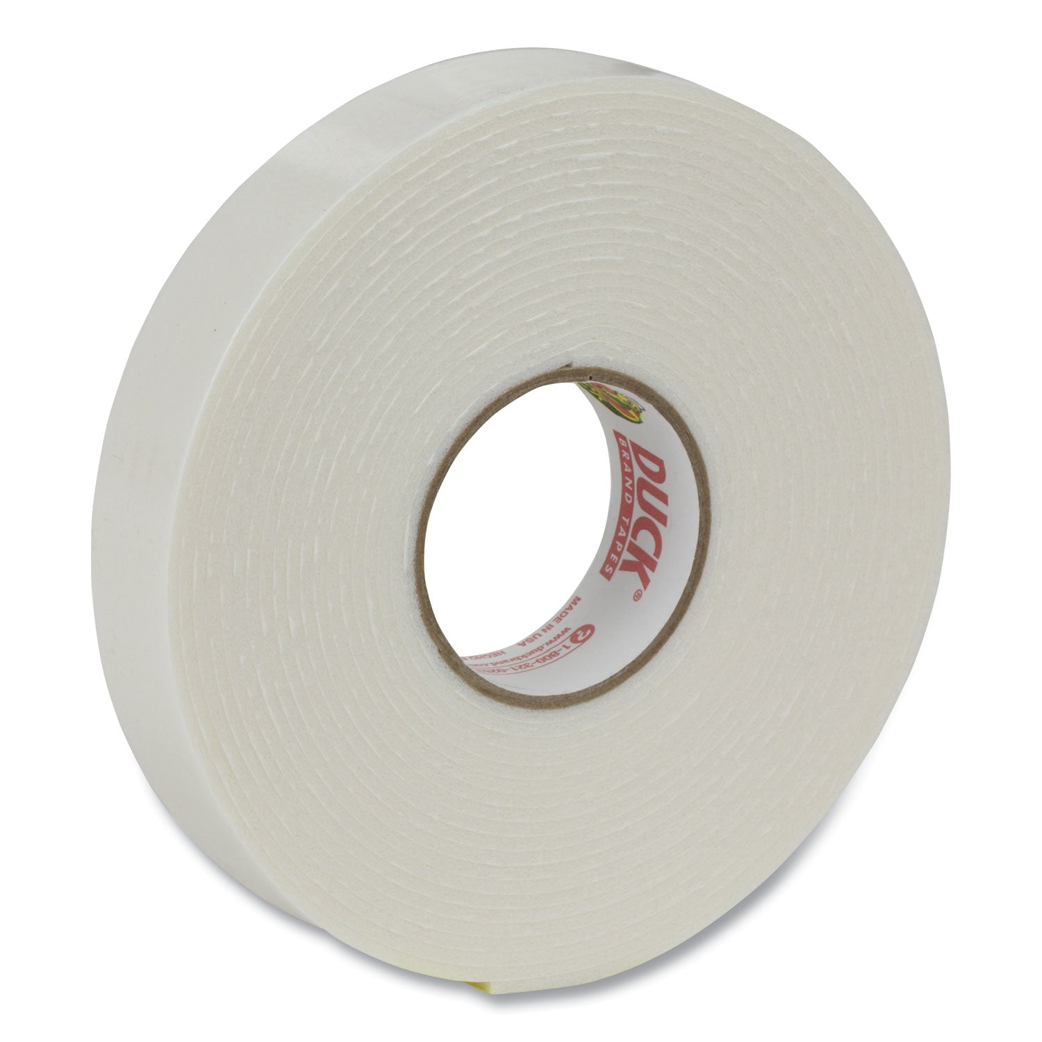 Duck® Double-Stick Foam Mounting Tape, Permanent, Holds Up To 2 Lbs, 0.75" X 15 Ft, White