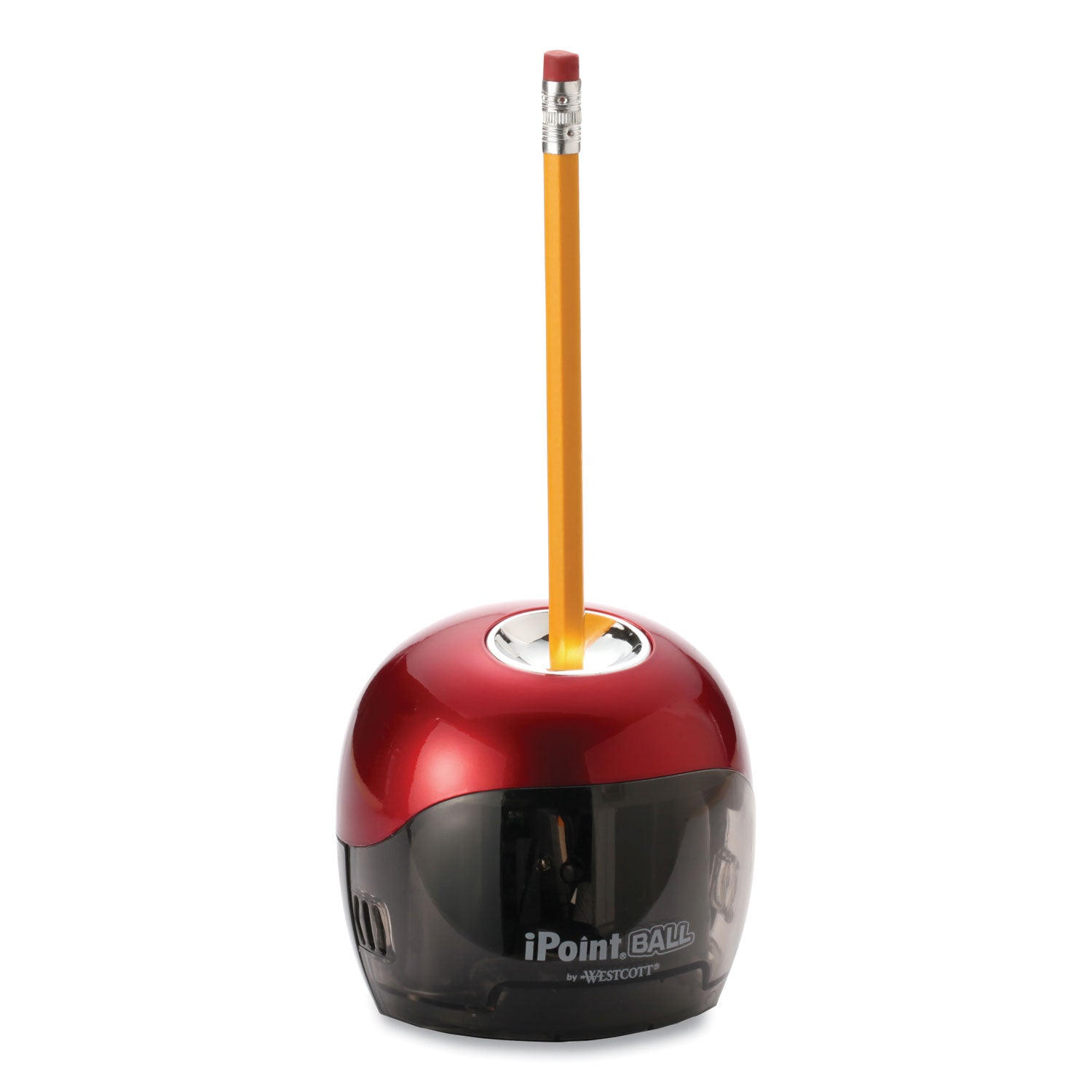 Westcott® Ipoint Ball Battery Sharpener, Battery-Powered, 3 X 3.25, Red/black