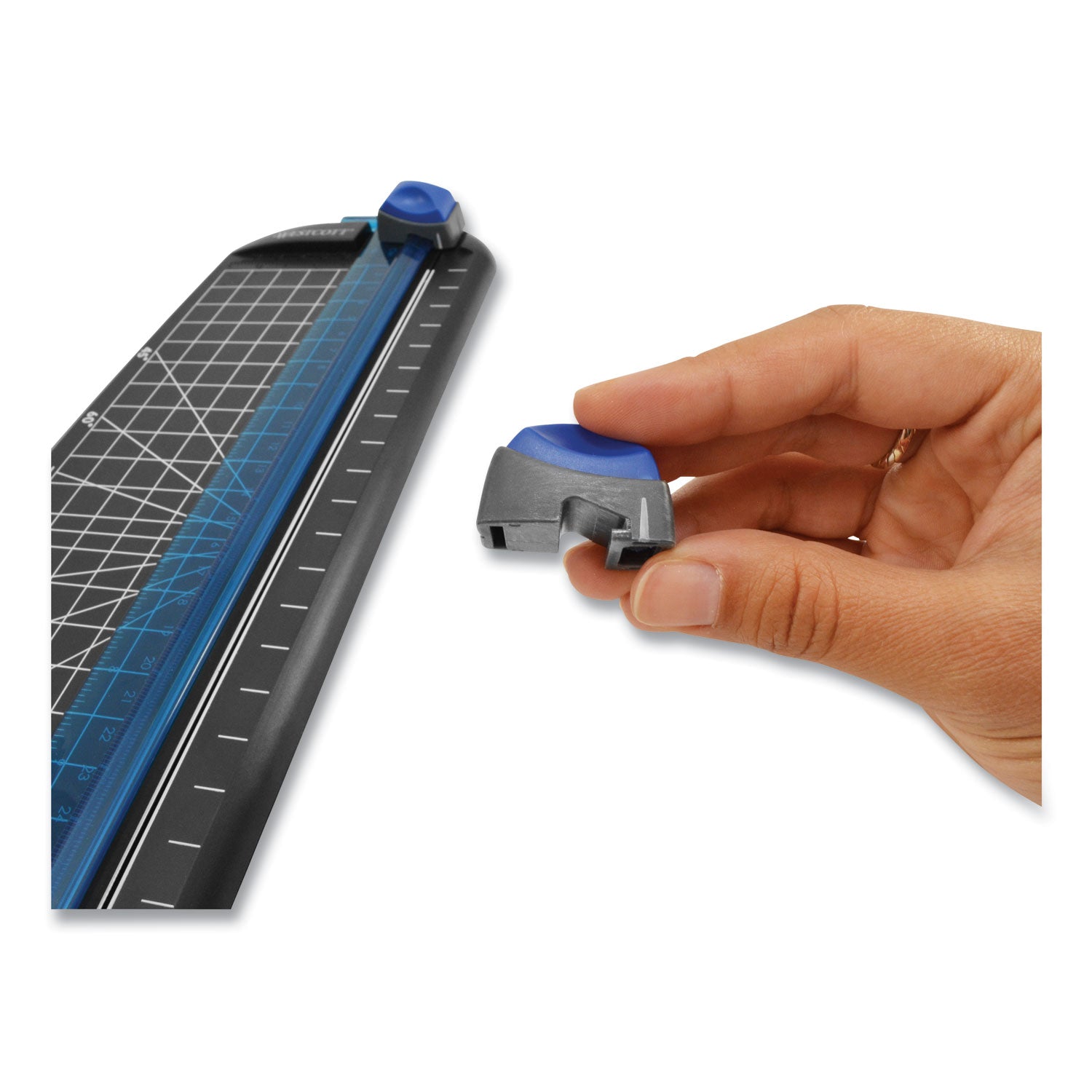 Westcott® Multi-Purpose Personal Trimmer, 10 Sheets, 12" Cut Length, Plastic Base, 6.38 X 12