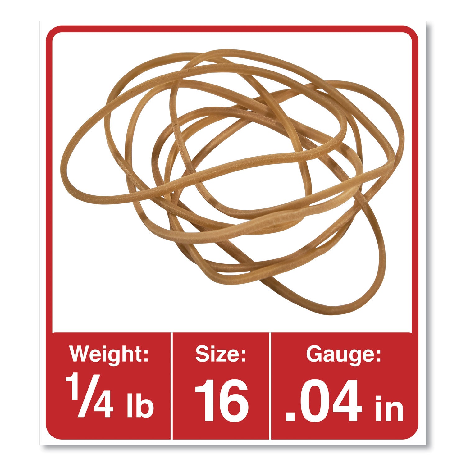 Universal® Rubber Bands, Size 16, 0.04" Gauge, Beige, 4 Oz Box, 475/pack