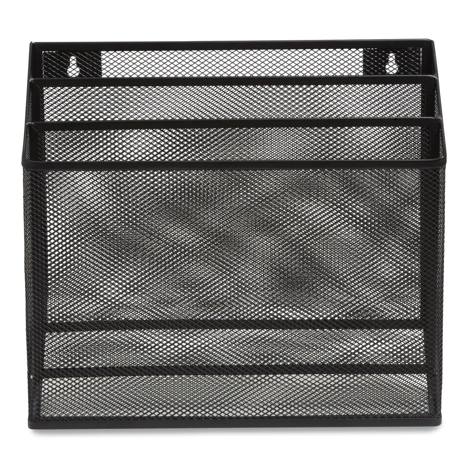 Wire Mesh Incline Sorter, Enclosed Design, 3 Sections, Letter-Size, 13.78 x 16.61 x 12.4, Matte Black TRU RED™ Flipcost