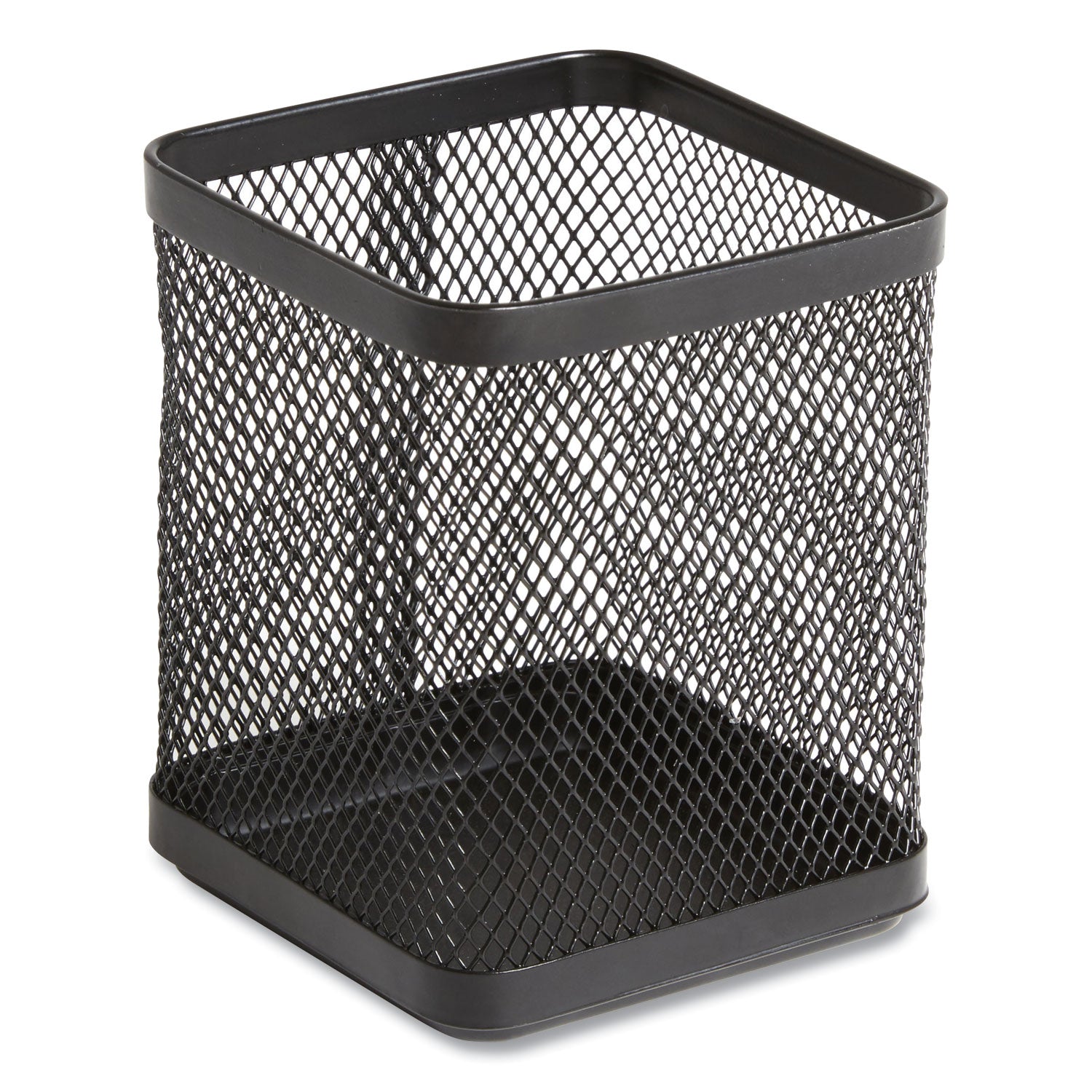 TRU RED™ Wire Mesh Pencil Holder, 3.46 X 3.46 X 4.33, Black