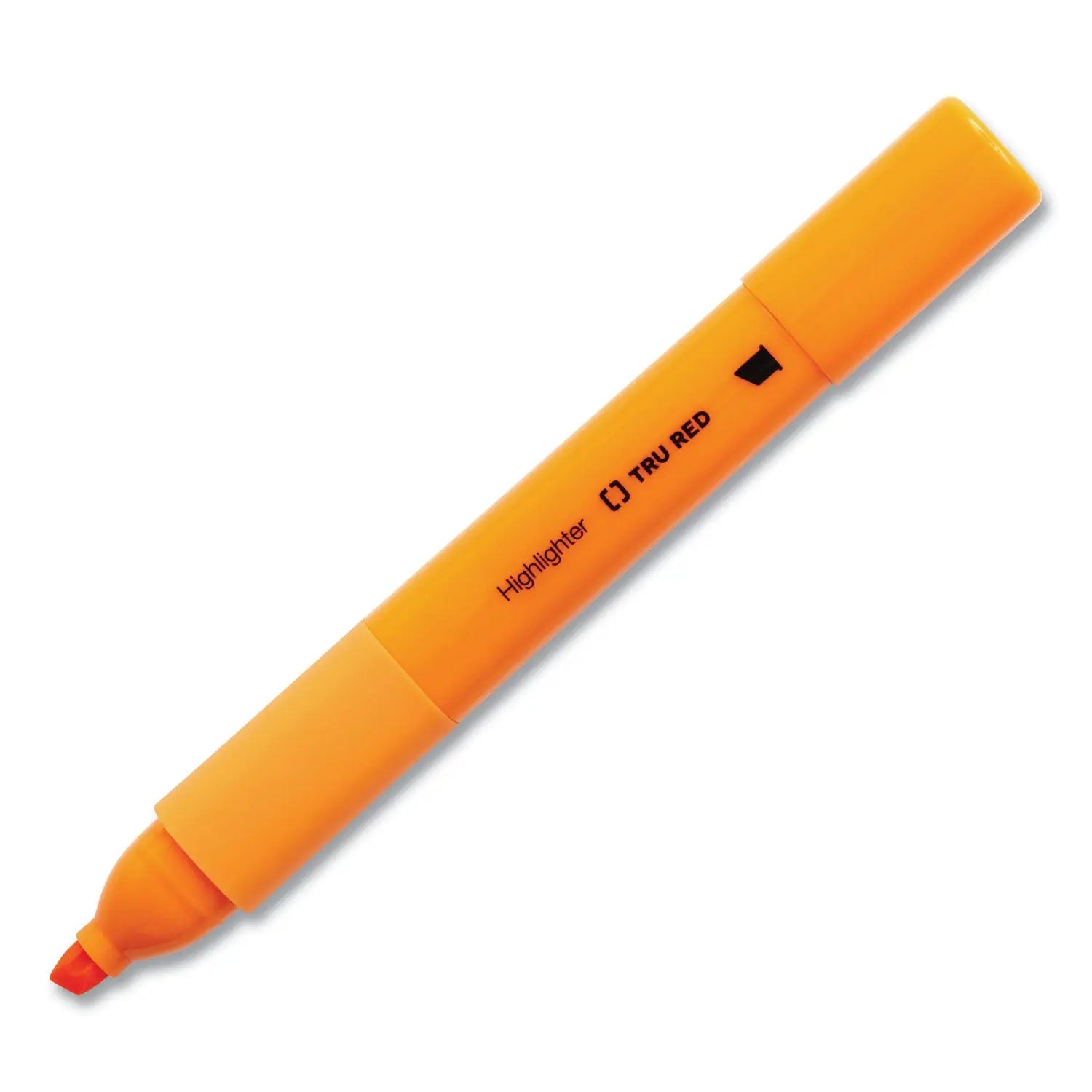 Tank Style Chisel Tip Highlighter, Assorted Ink Colors, Chisel Tip, Assorted Barrel Colors, 12/Pack TRU RED™ Flipcost