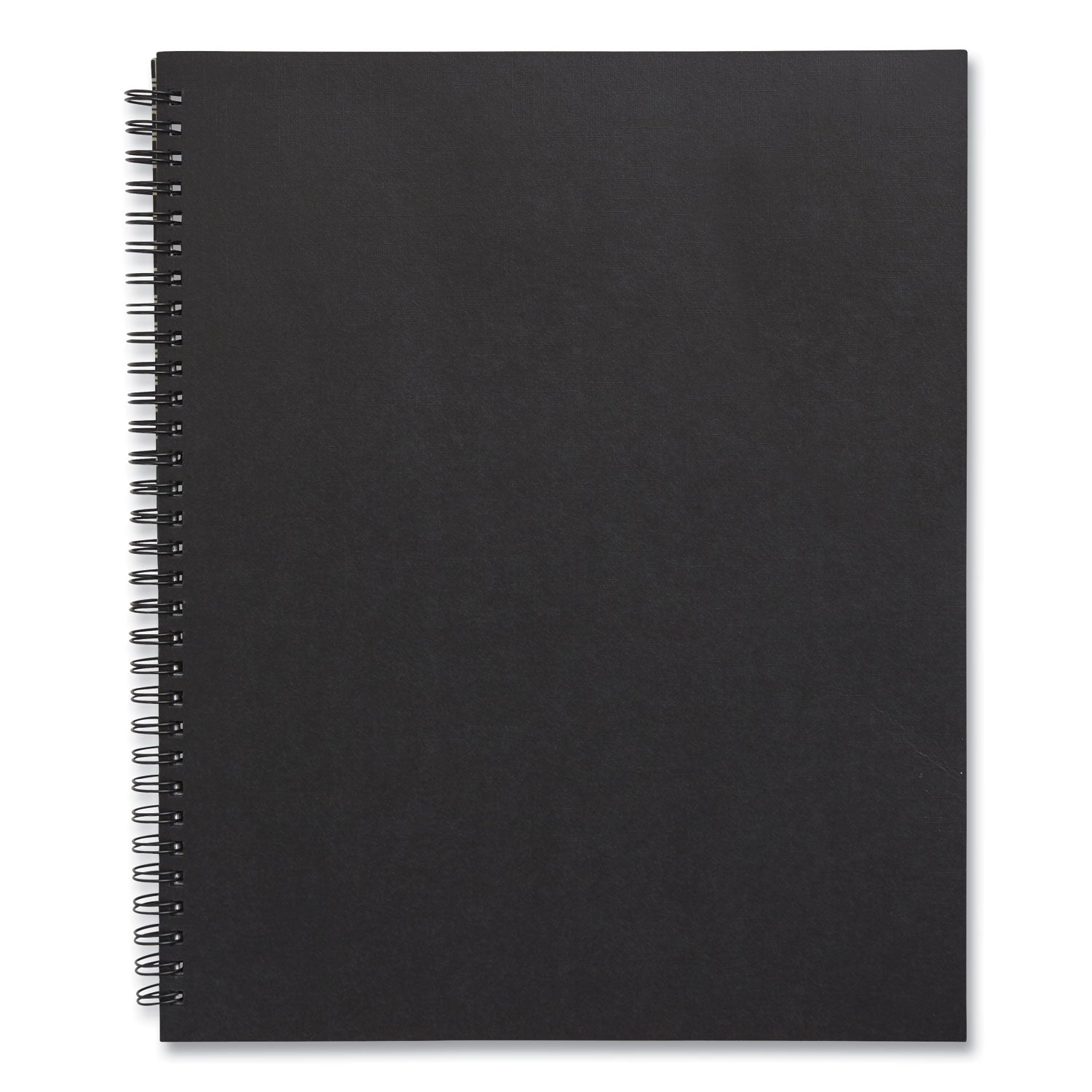Wirebound Soft-Cover Notebook, 1-Subject, Narrow Rule, Black Cover, (80) 11 x 8.5 Sheets