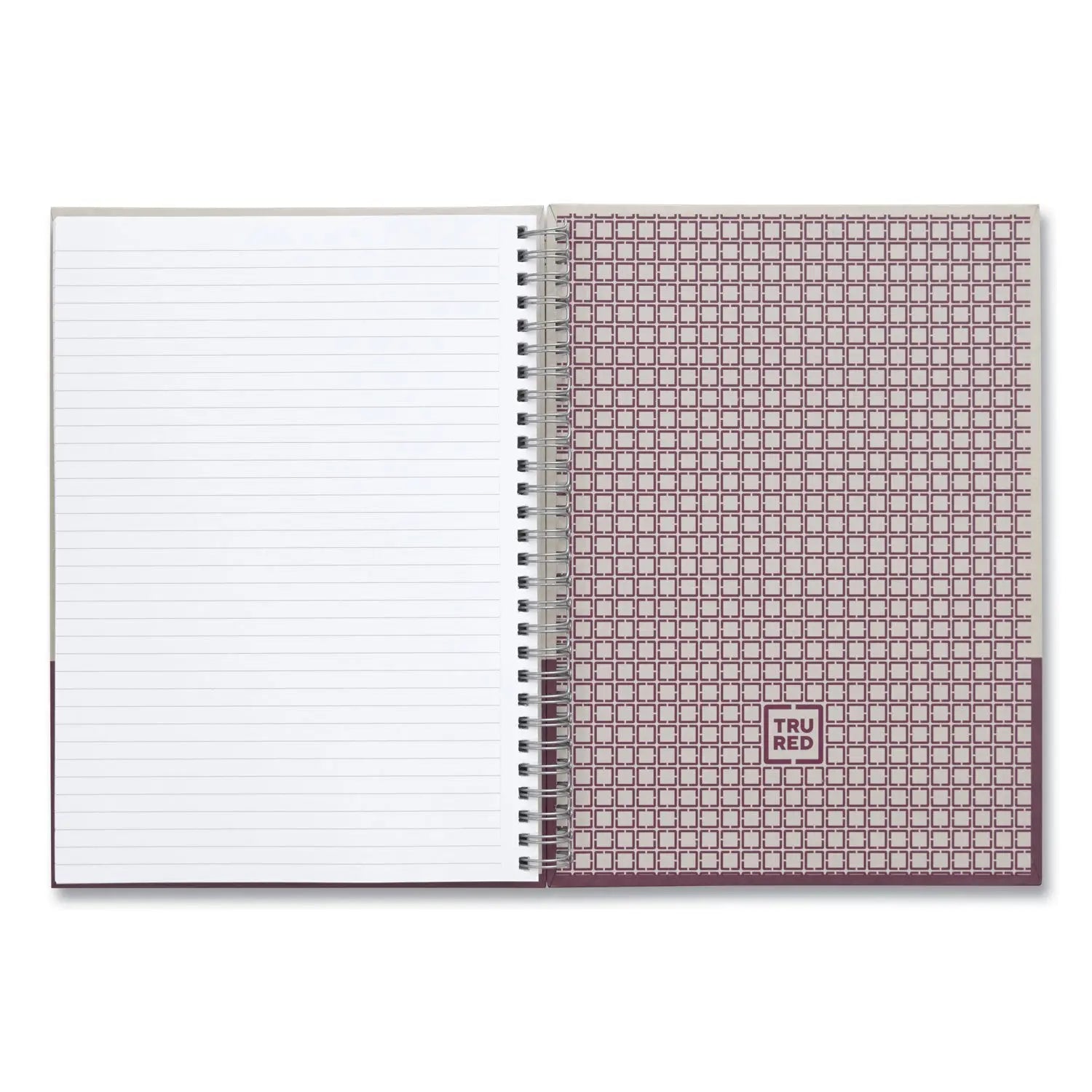 Wirebound Hardcover Notebook, 1-Subject, Narrow Rule, Gray/Purple Cover, (80) 9.5 x 6.5 Sheets TRU RED™ Flipcost
