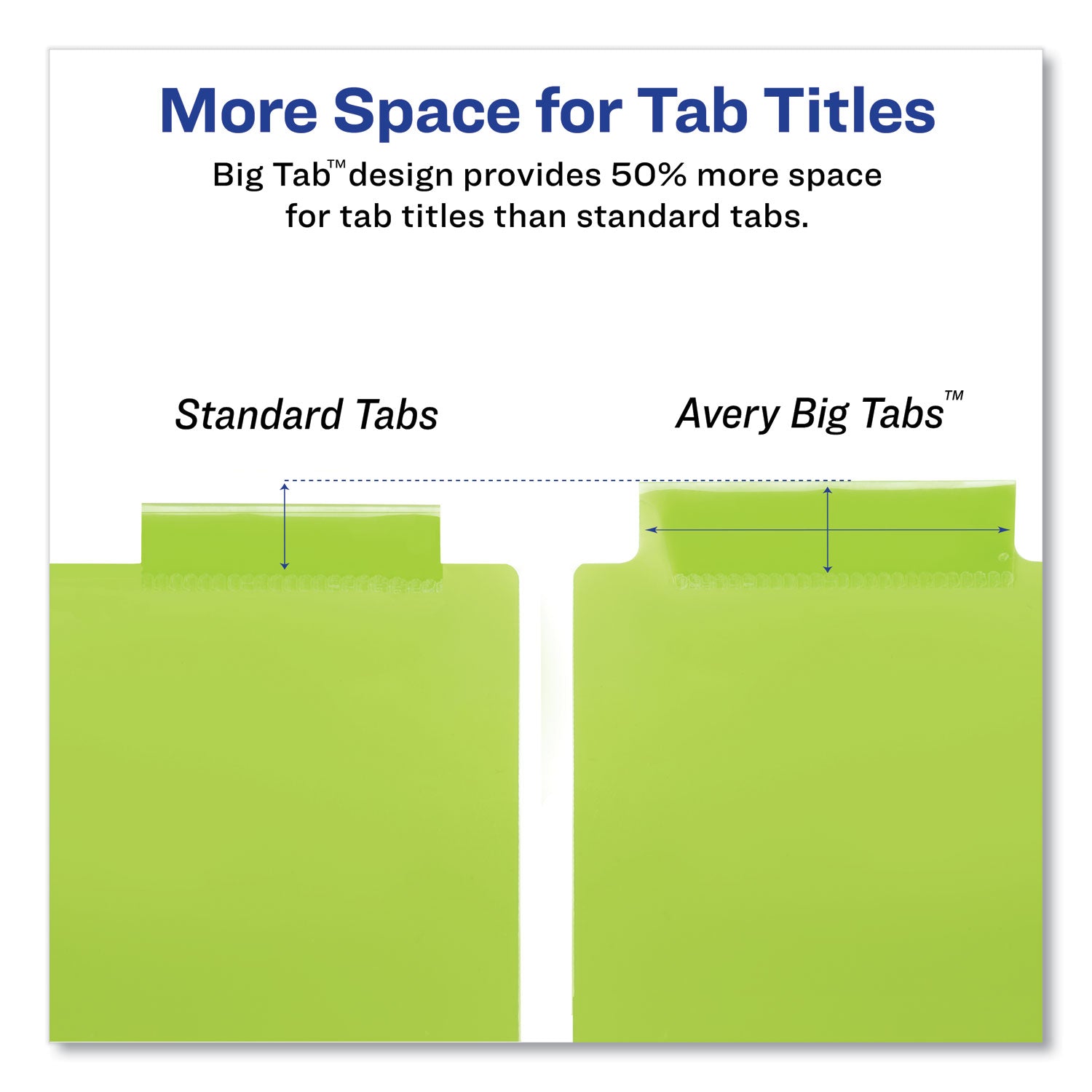 Avery® Insertable Big Tab Plastic Dividers, 8-Tab, 11 X 8.5, Assorted, 1 Set
