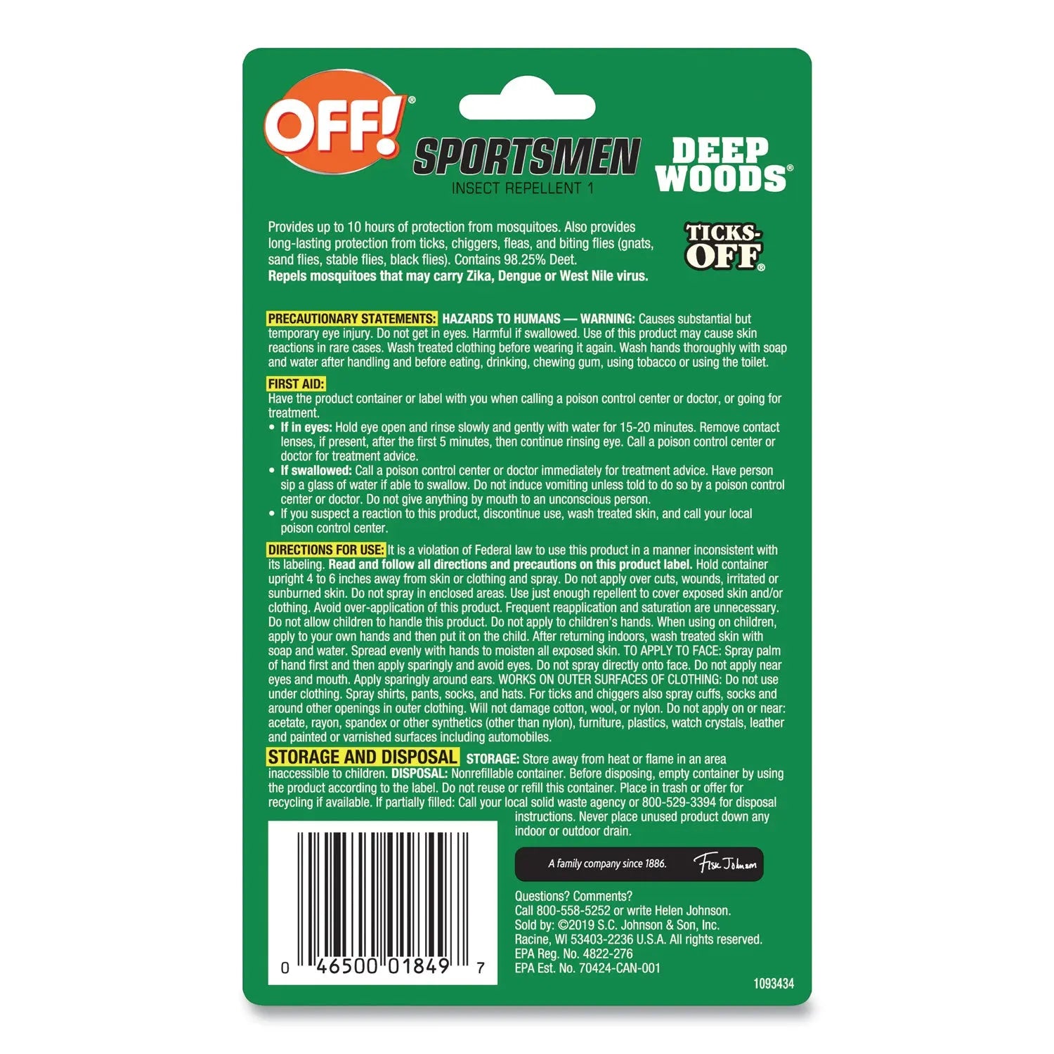 Deep Woods Sportsmen Insect Repellent, 1 oz Spray Bottle OFF!® Flipcost