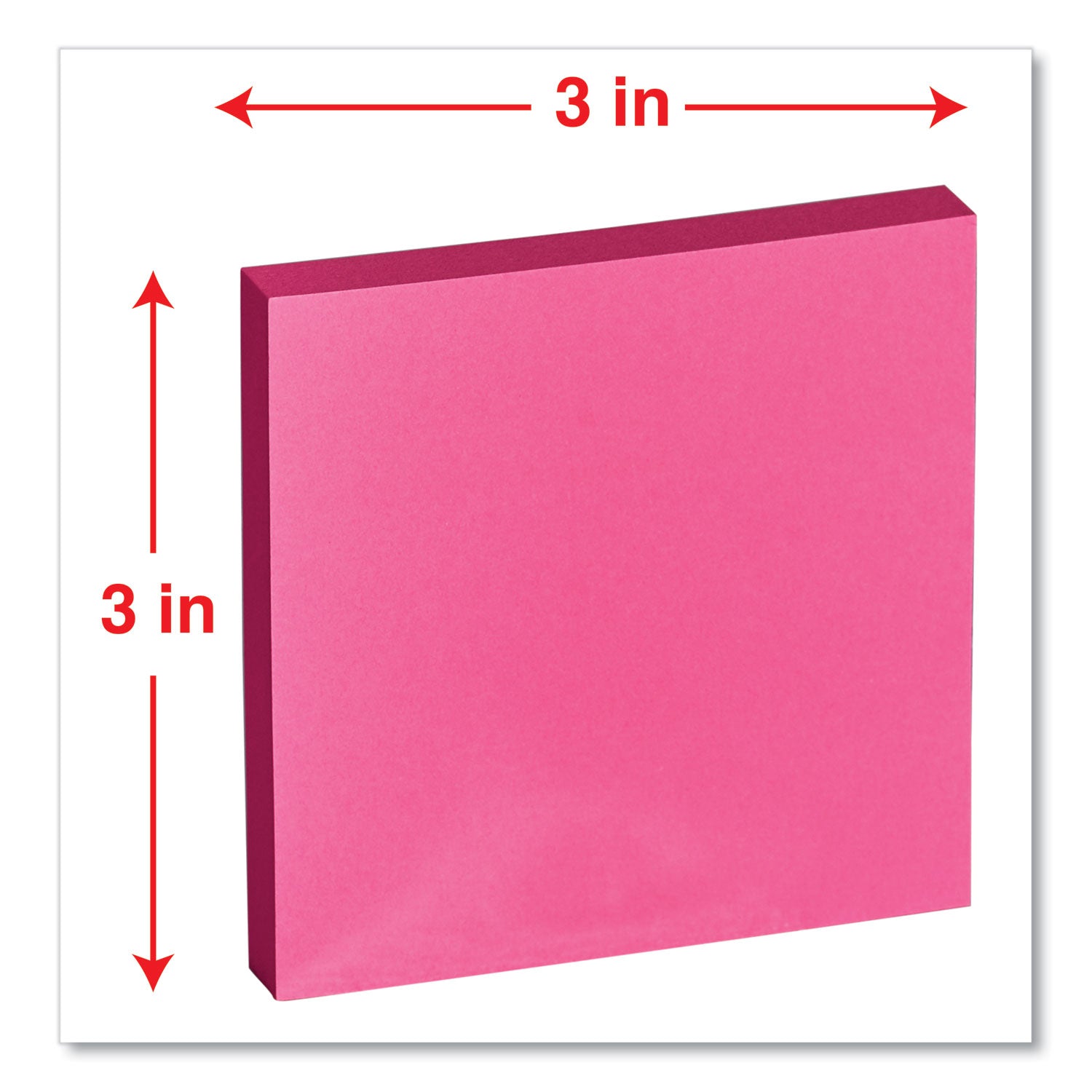 Universal® Fan-Folded Self-Stick Pop-Up Note Pads, 3" x 3", Assorted Bright Colors, 100 Sheets/Pad, 12 Pads/Pack