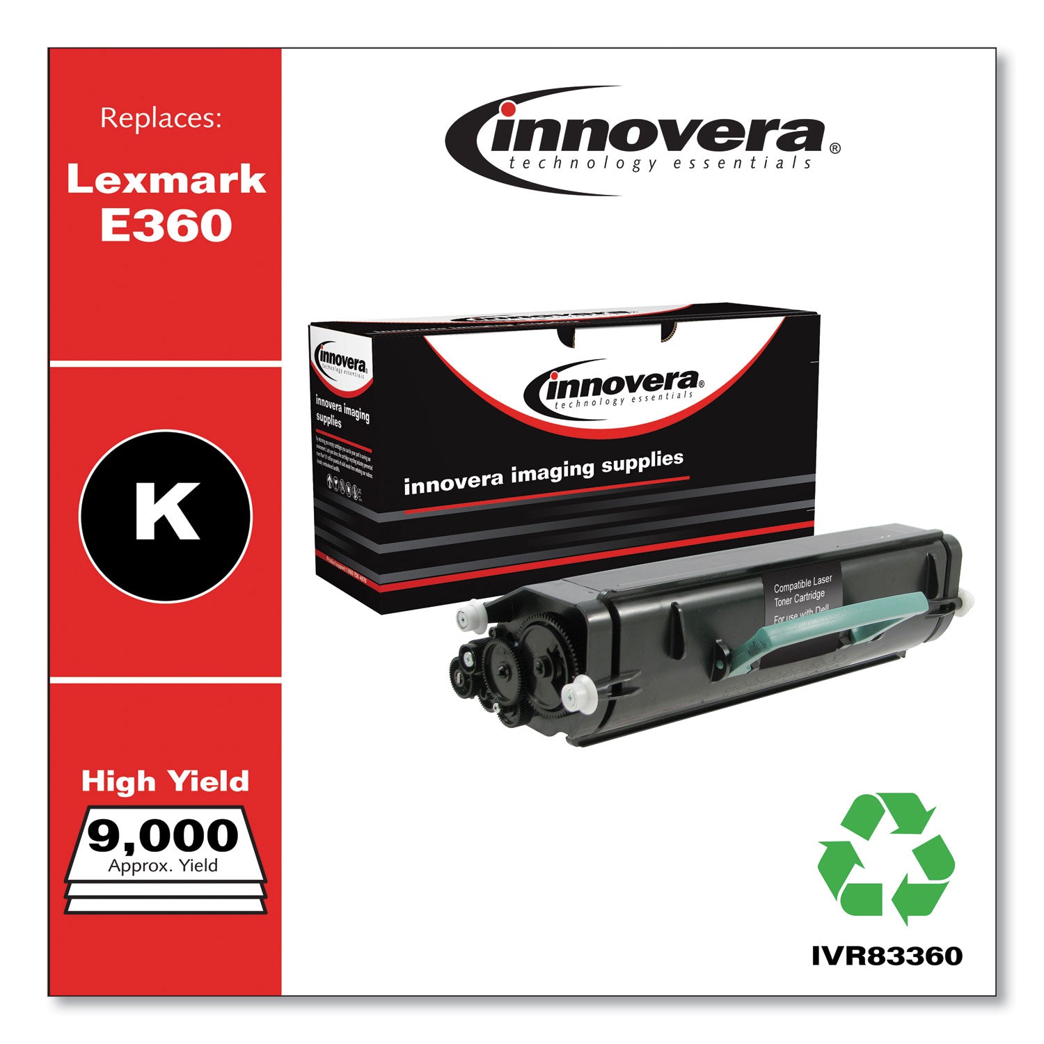 Innovera® Remanufactured Black Toner, Replacement for E360H21A, 9,000 Page-Yield