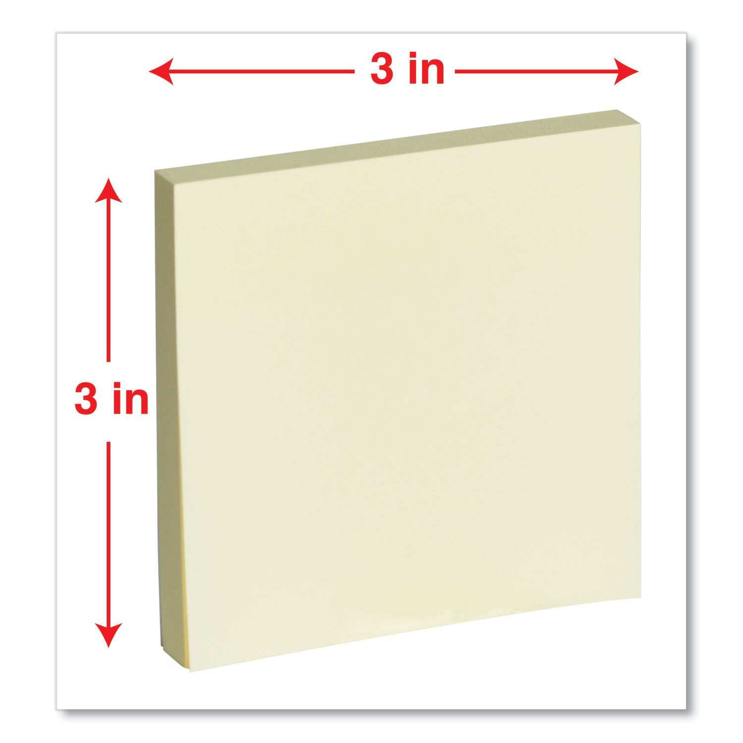 Universal® Fan-Folded Self-Stick Pop-Up Note Pads Cabinet Pack, 3" x 3", Yellow, 90 Sheets/Pad, 24 Pads/Pack