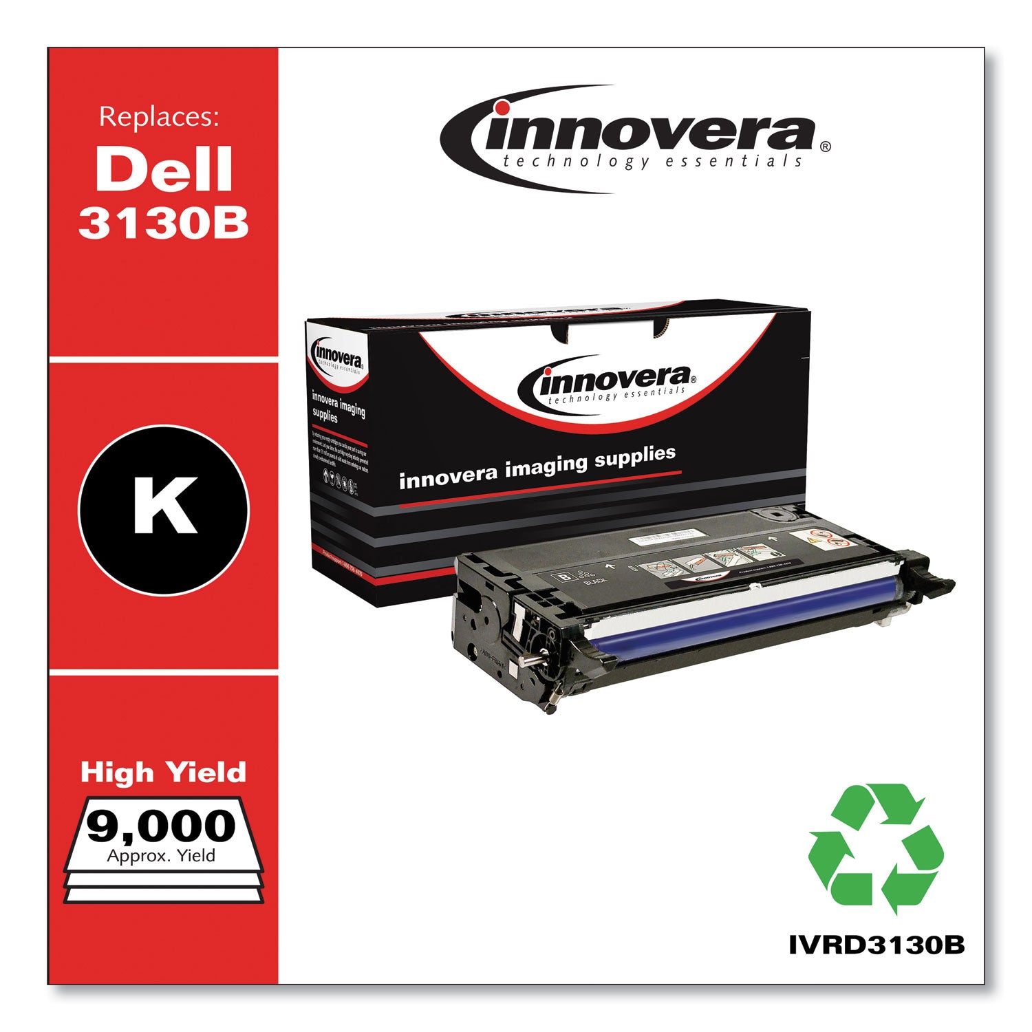 Innovera® Remanufactured Black High-Yield Toner, Replacement for 330-1198, 9,000 Page-Yield