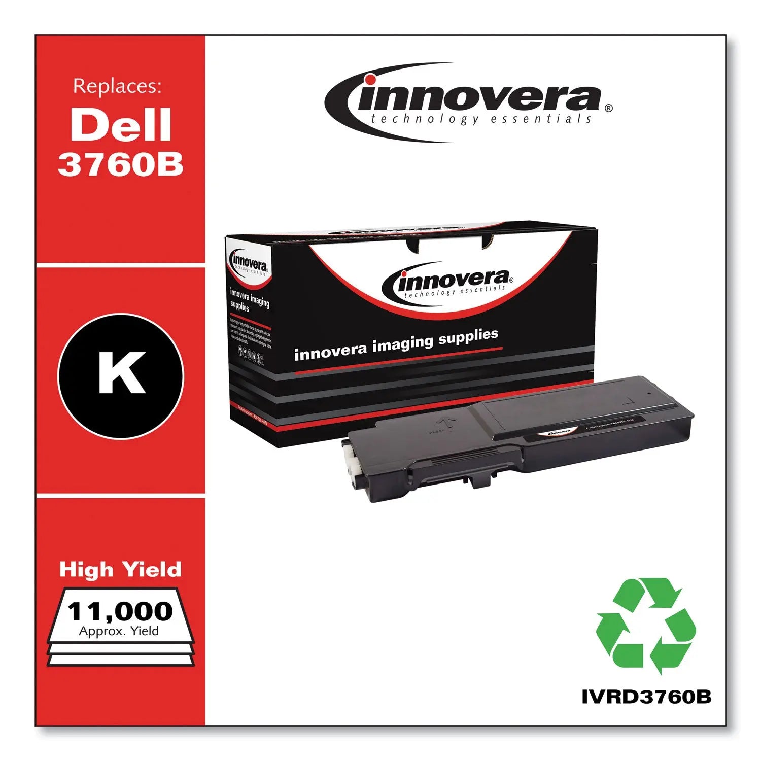 Remanufactured Black Toner, Replacement for 331-8429, 11,000 Page-Yield Innovera® Flipcost