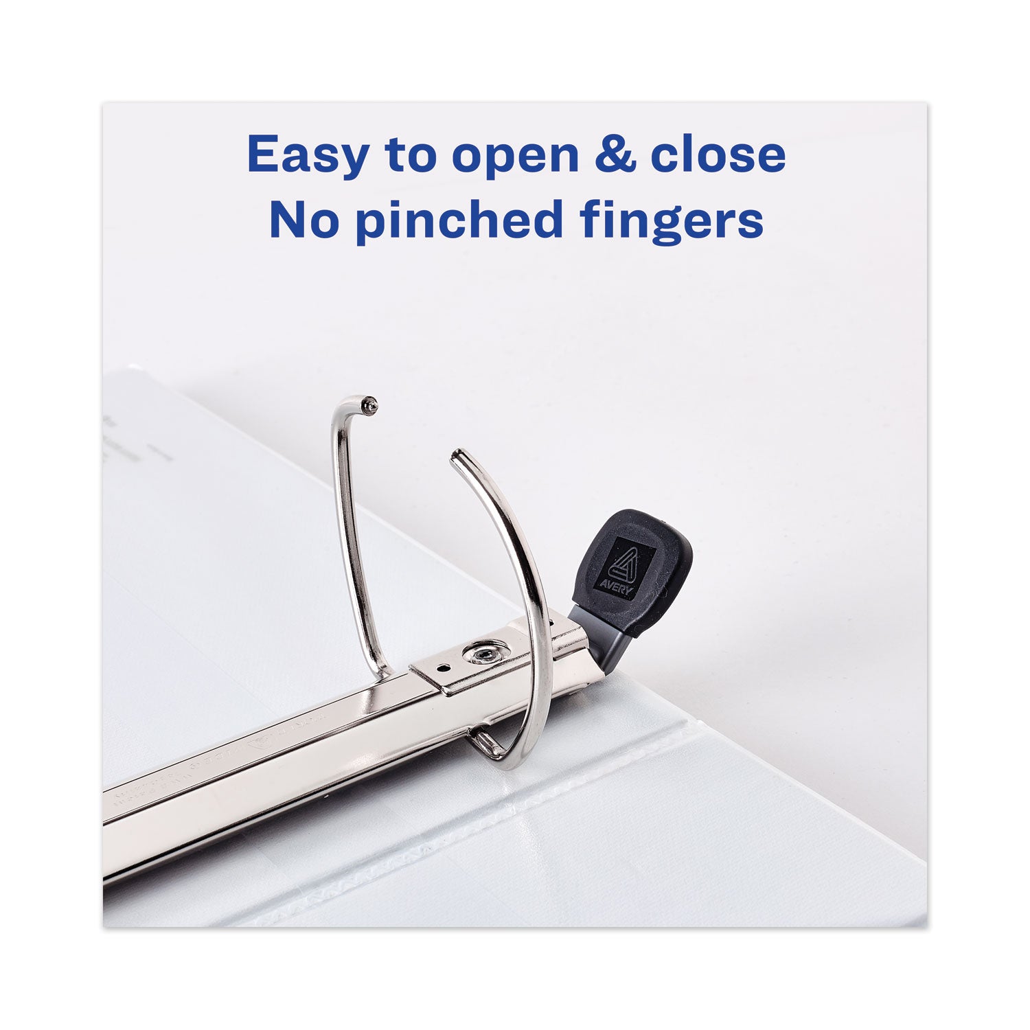 Avery® Heavy-Duty View Binder With Durahinge And One Touch Ezd Rings, 3 Rings, 1.5" Capacity, 11 X 8.5, White