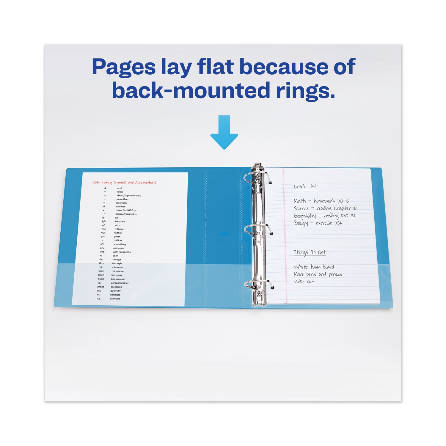 Avery® Heavy-Duty View Binder With Durahinge And Locking One Touch Ezd Rings, 3 Rings, 5" Capacity, 11 X 8.5, Pacific Blue