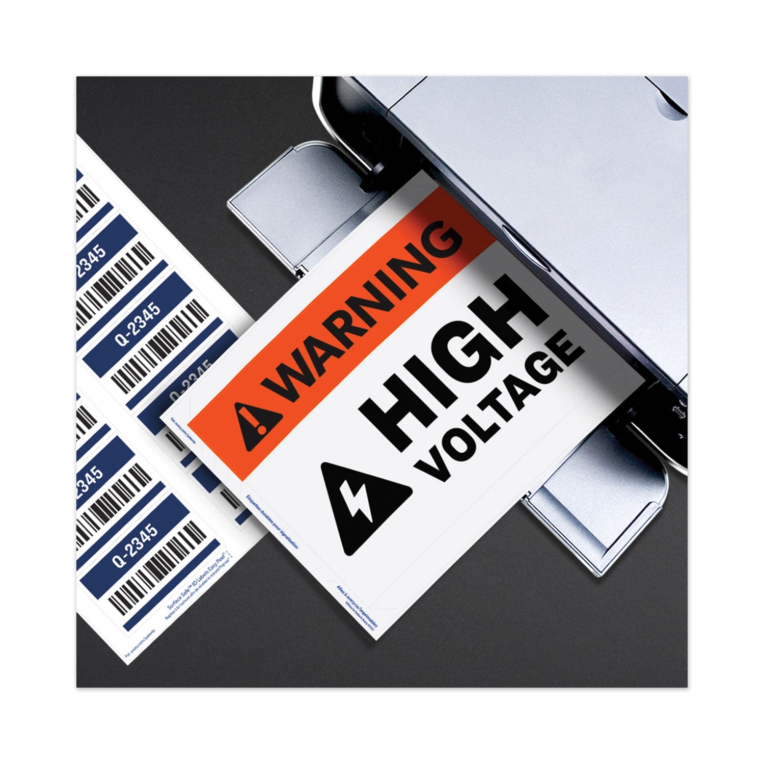 Avery® Surface Safe Removable Label Safety Signs, Inkjet/laser Printers, 5 X 7, White, 2/sheet, 15 Sheets/pack