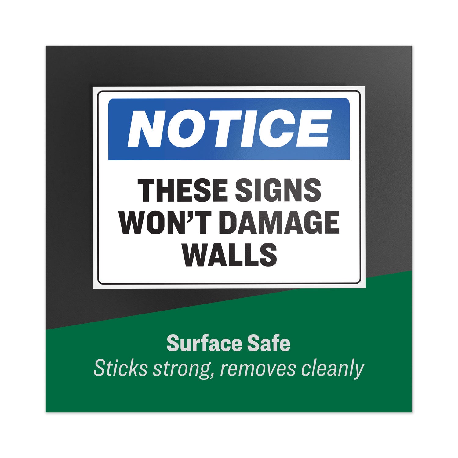Avery® Surface Safe Removable Label Safety Signs, Inkjet/laser Printers, 5 X 7, White, 2/sheet, 15 Sheets/pack