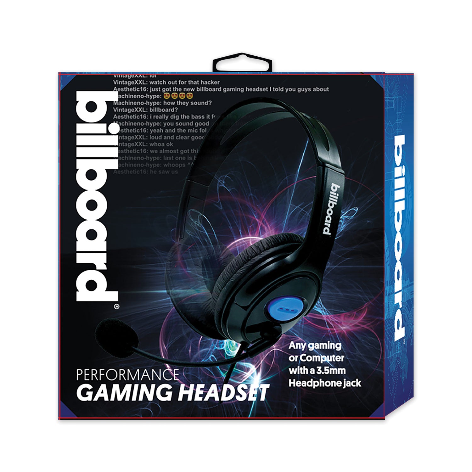 billboard® Gaming Binaural Over The Head Headset, Black