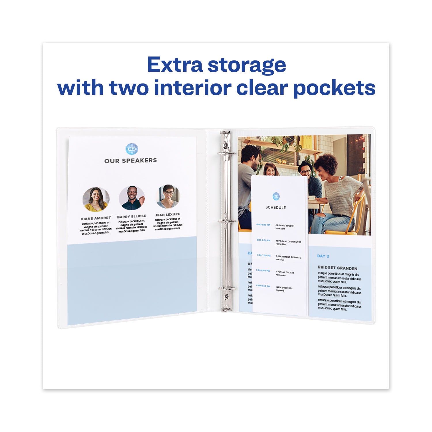 Avery® Framed View Heavy-Duty Binders, 3 Rings, 1.5" Capacity, 11 X 8.5, White