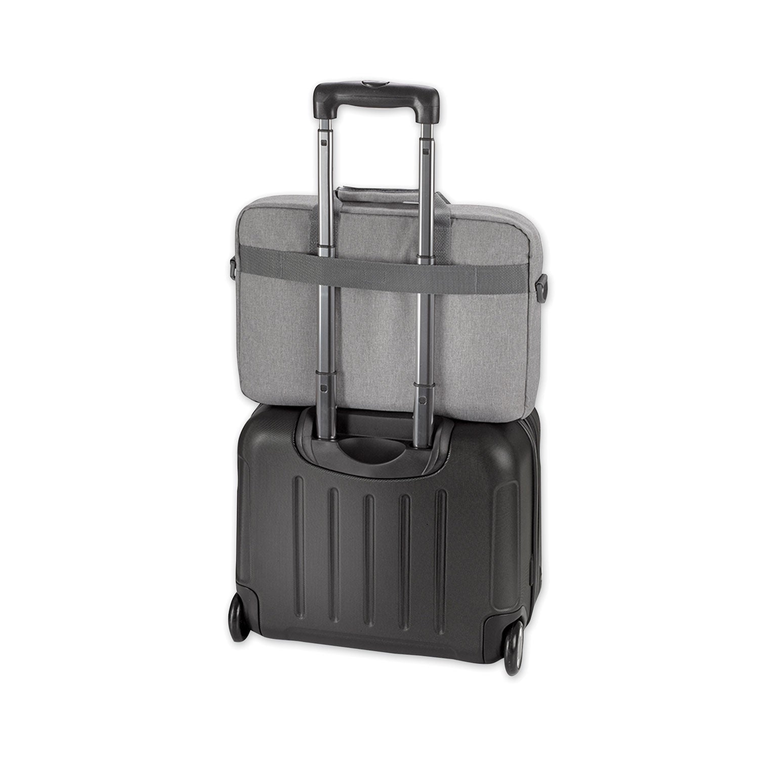 Solo Sustainable Recycled Collection Laptop Bag, Fits Devices Up to 15.6", Recycled PET Polyester, 16.25 x 4.5 x 12, Gray