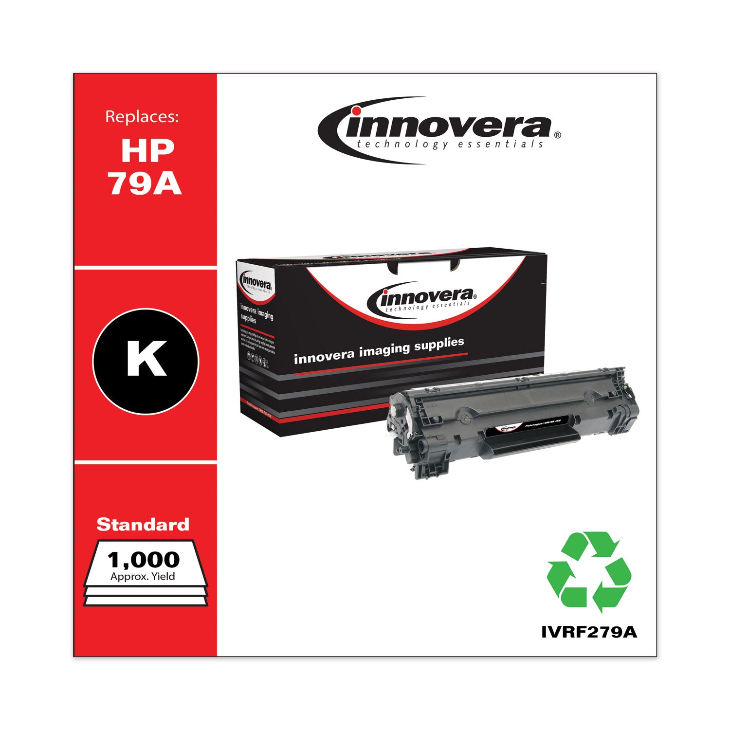 Innovera® Remanufactured Black Toner, Replacement for 79A (CF279A), 1,000 Page-Yield