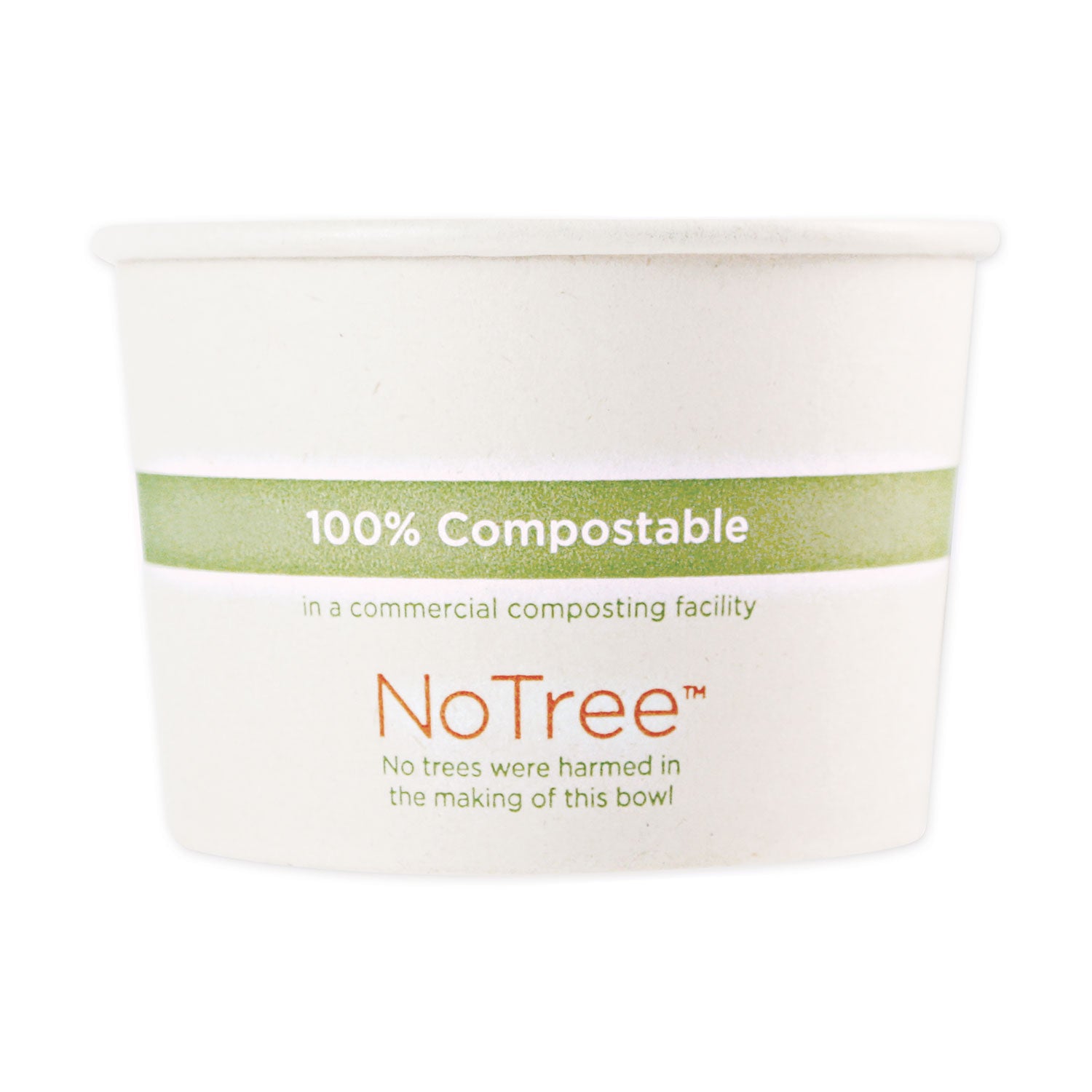 No Tree Paper Bowls, 12 oz, 4.4" Diameter x 2.5"h, Natural, Sugarcane, 500/Carton