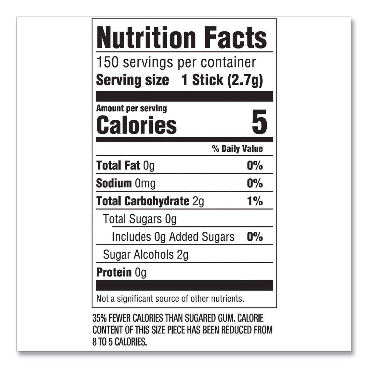 Wrigley's® 5 Gum, Peppermint Cobalt, 15 Sticks/pack, 10 Packs/box