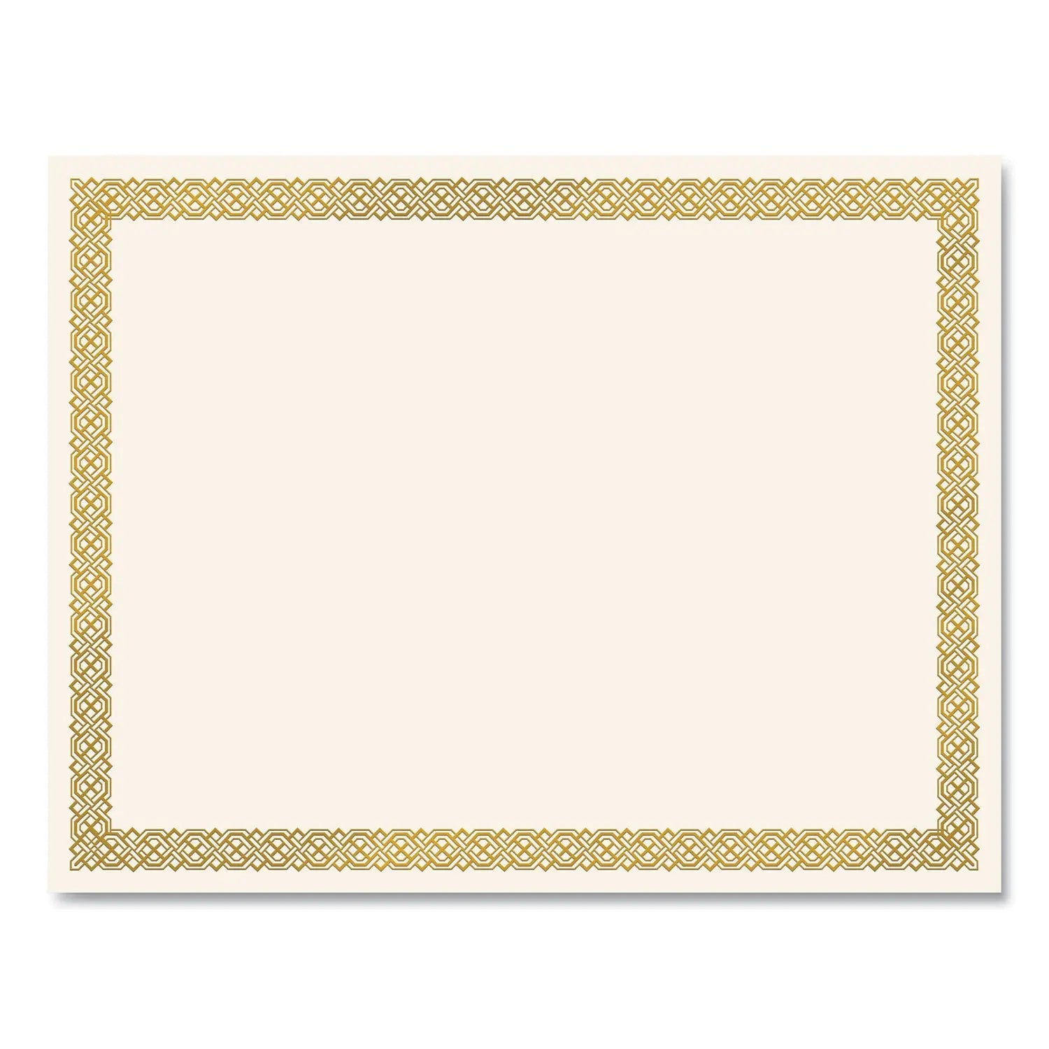 Foil Border Certificates, 8.5 x 11, Ivory/Gold with Gold Braided Border, 15/Pack Great Papers!® Flipcost
