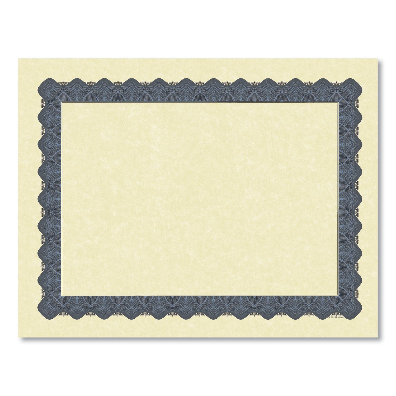Great Papers!® Metallic Border Certificates, 11 X 8.5, Ivory/blue With Blue Border, 100/pack