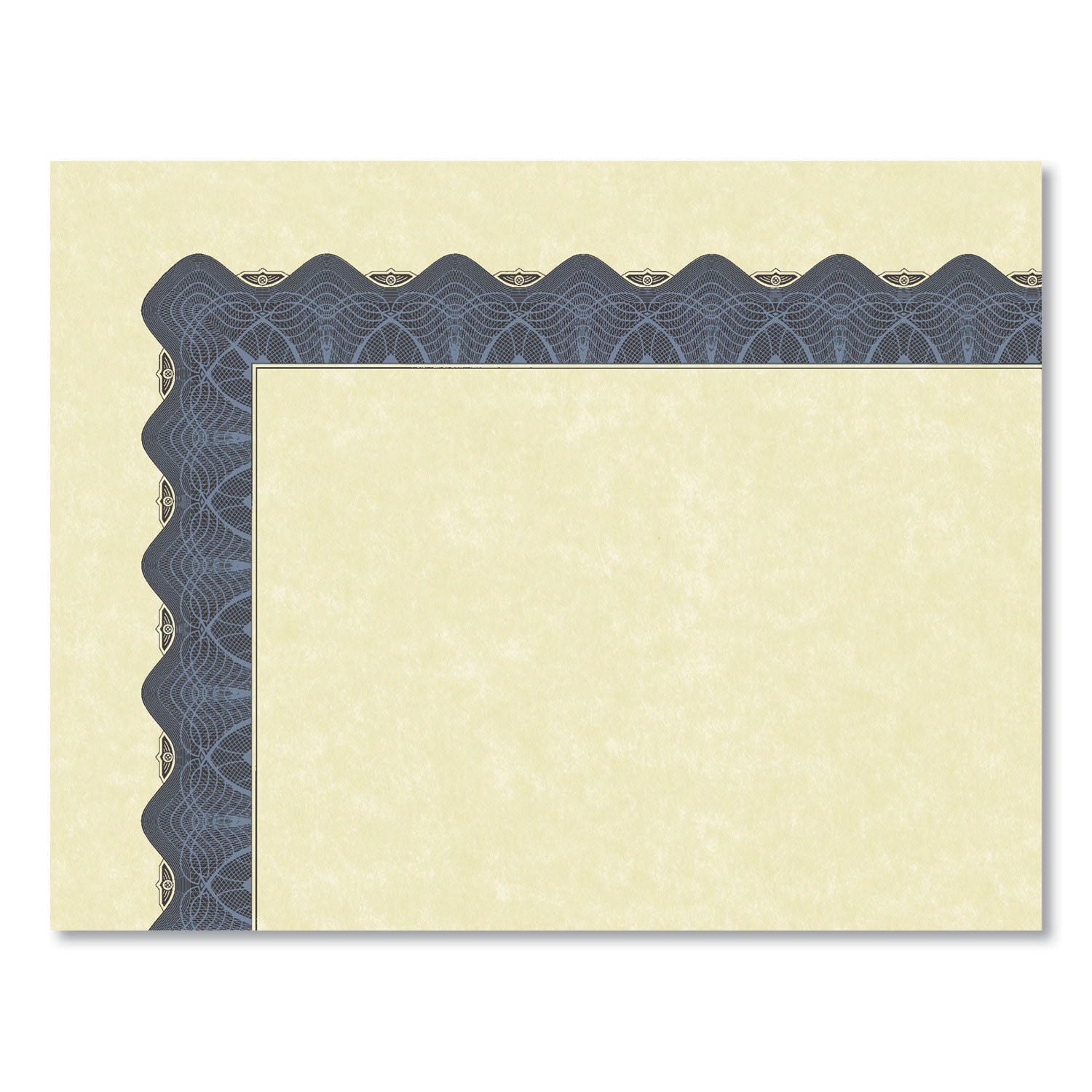 Great Papers!® Metallic Border Certificates, 11 X 8.5, Ivory/blue With Blue Border, 100/pack