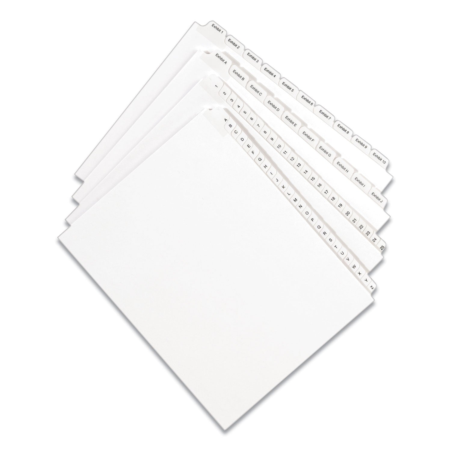 Avery® Preprinted Legal Exhibit Side Tab Index Dividers, Allstate Style, 10-Tab, 3, 11 X 8.5, White, 25/pack
