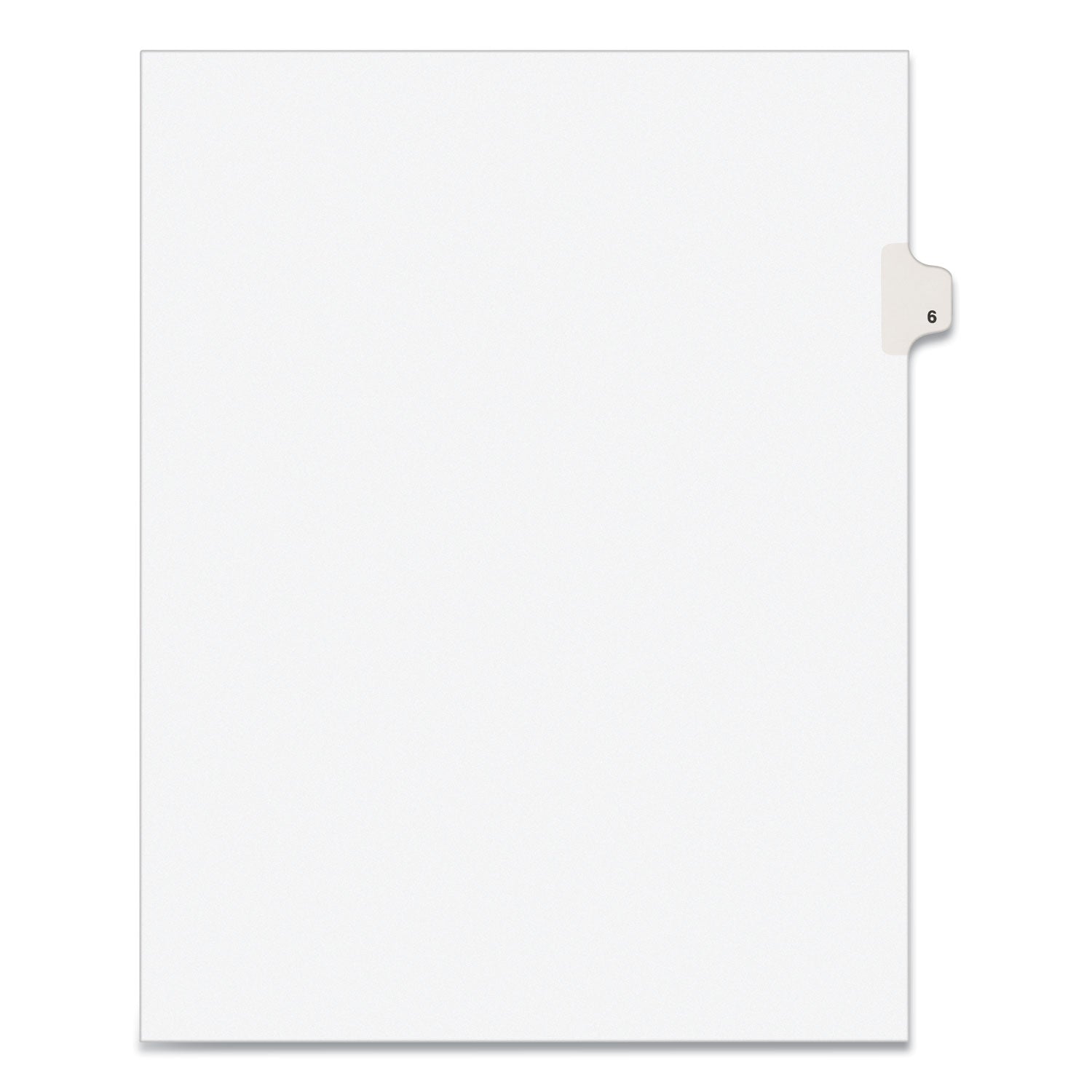Preprinted Legal Exhibit Side Tab Index Dividers, Avery Style, 10-Tab, 6, 11 x 8.5, White, 25/Pack