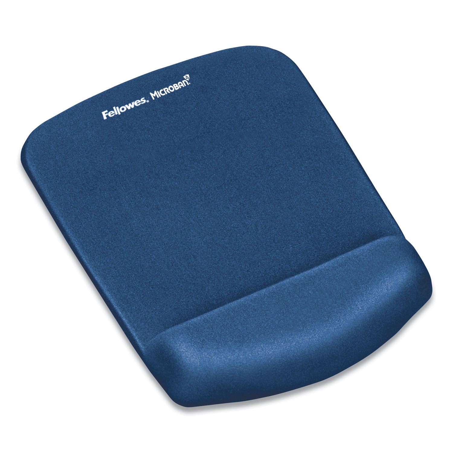 Fellowes® PlushTouch Mouse Pad with Wrist Rest, 7.25 x 9.38, Blue