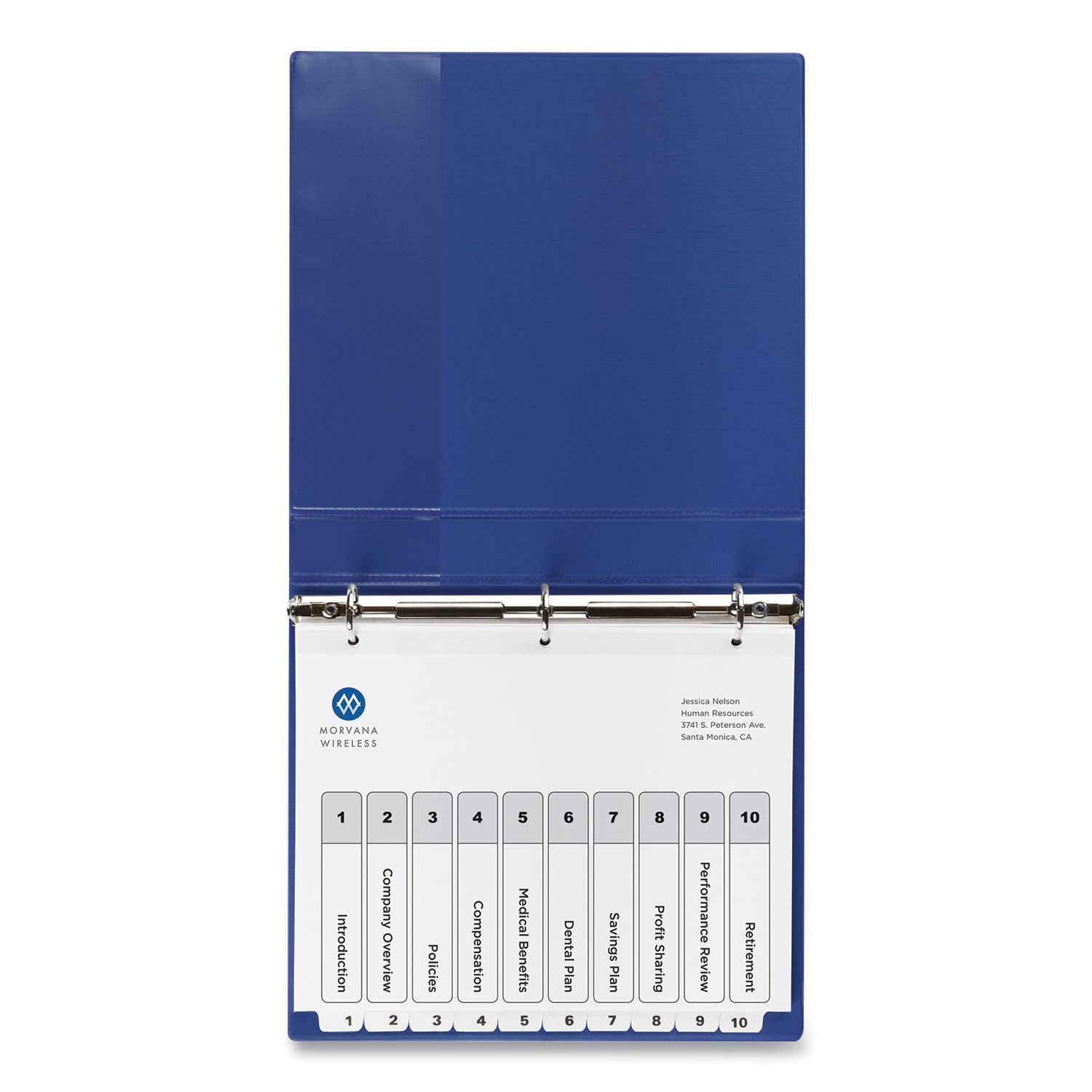 Avery® customizable table of contents ready index black and white dividers, 10-tab, 1 to 10, 11 x 8.5, white, 6 sets