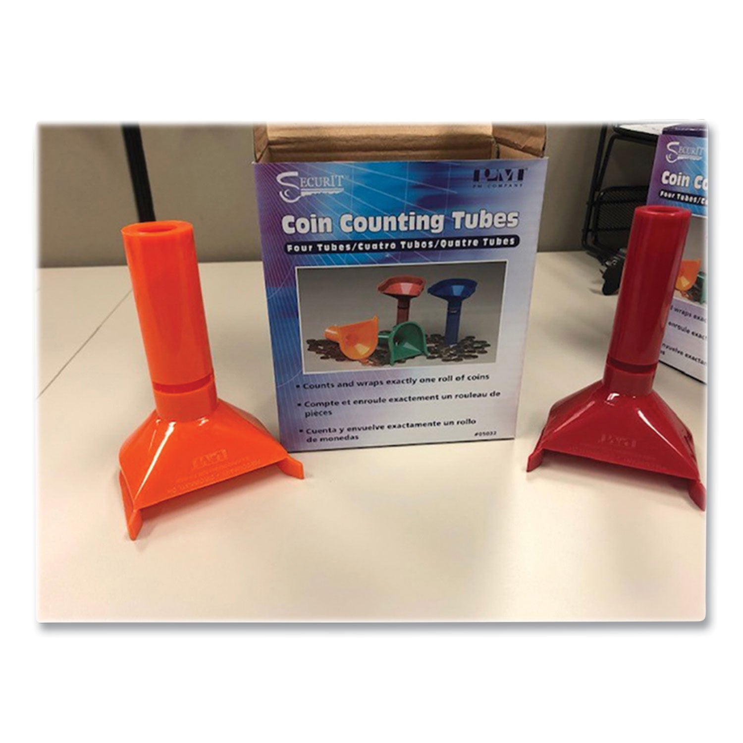 CONTROLTEK® Coin Counting Tubes, Dimes, Nickels, Pennies, Quarters, One Full Wrapper/tube Coin Capacity