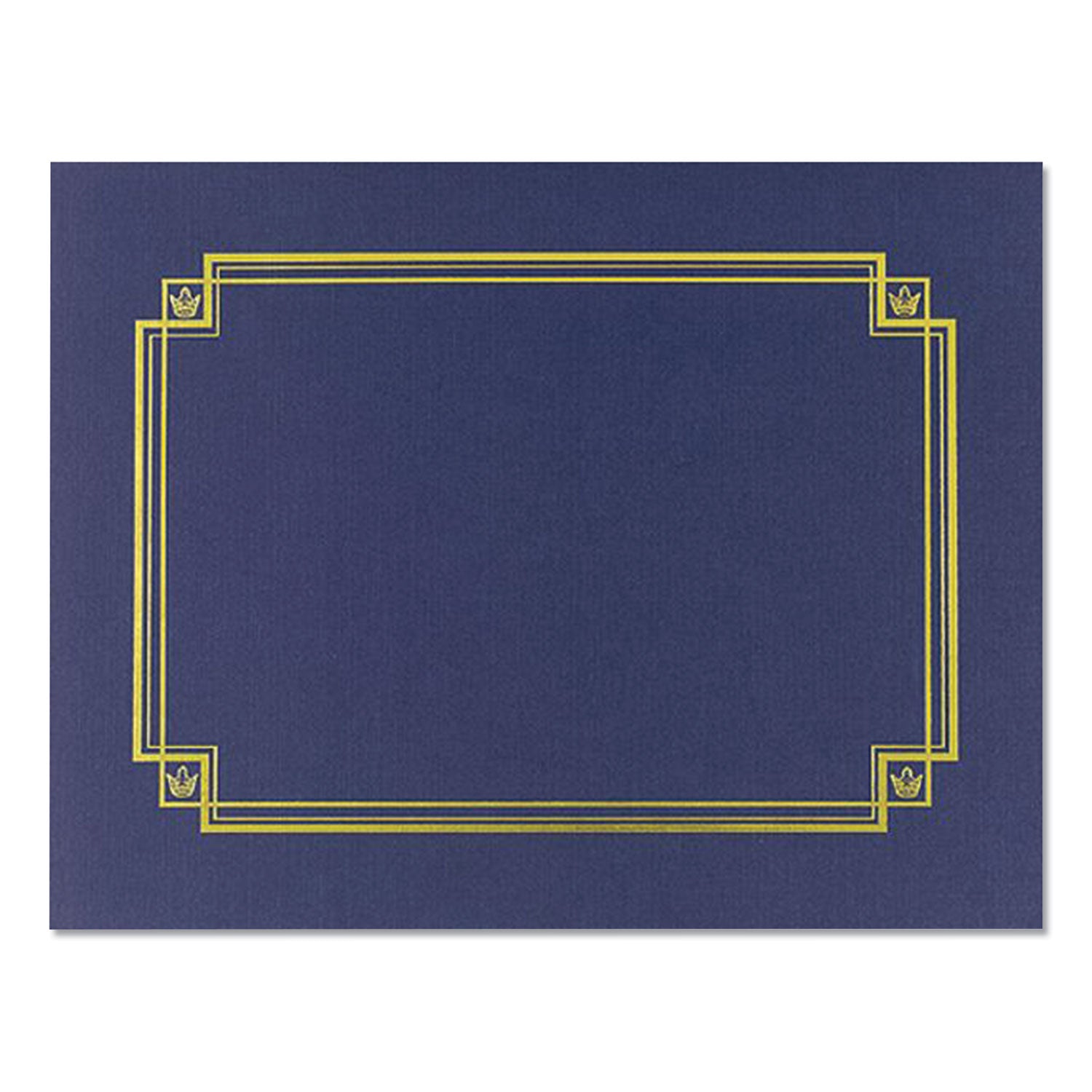 Premium Textured Certificate Holder, 12.65 x 9.75, Navy, 3/Pack