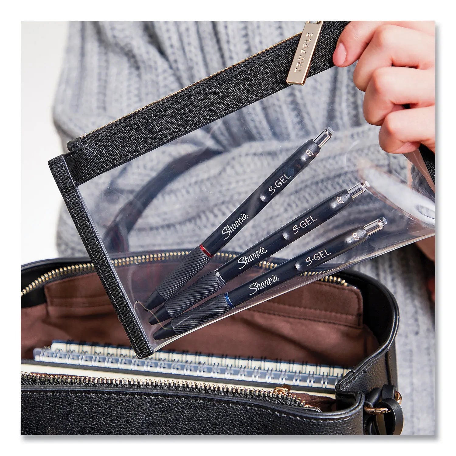 S-Gel High-Performance Gel Pen, Retractable, Medium 0.7 mm, Black Ink, Black Barrel, 36/Pack Sharpie® S-Gel™ Flipcost