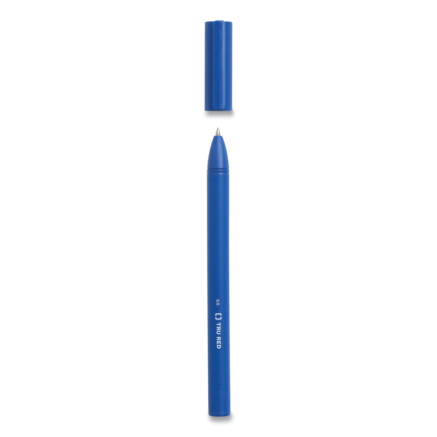 TRU RED™ Quick Dry Gel Pen, Stick, Fine 0.5 Mm, Blue Ink, Blue Barrel, 5/pack