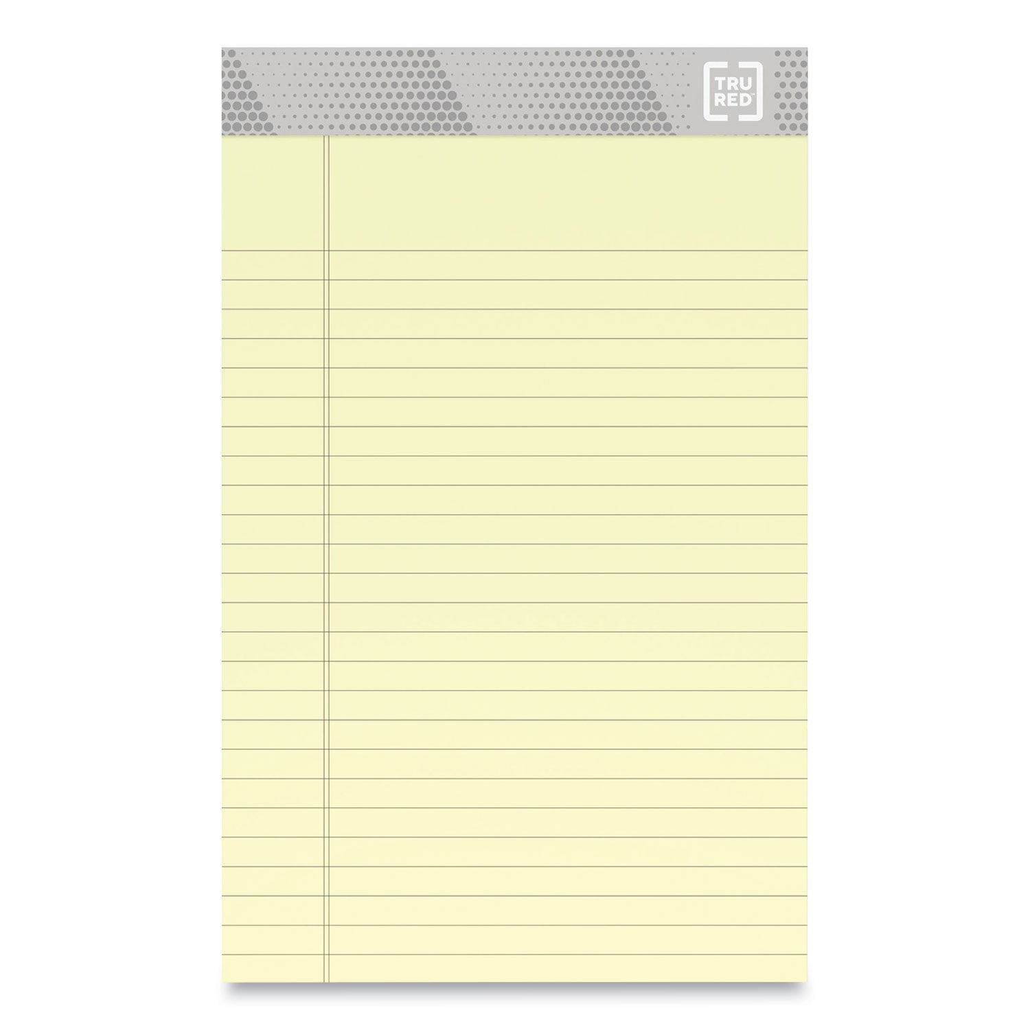 TRU RED™ Notepads, Narrow Rule, 50 Canary-Yellow 5 X 8 Sheets, 12/pack