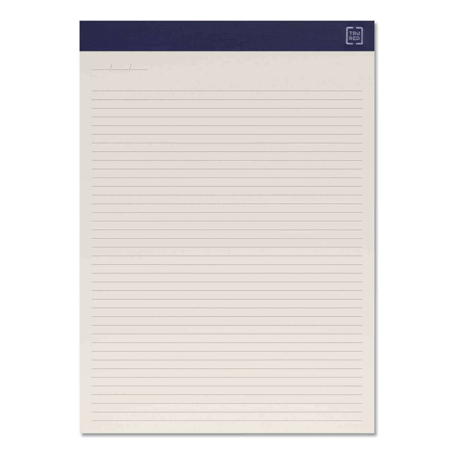 TRU RED™ Notepads, Narrow Rule, 50 Ivory 8.5 X 11.75 Sheets, 12/pack