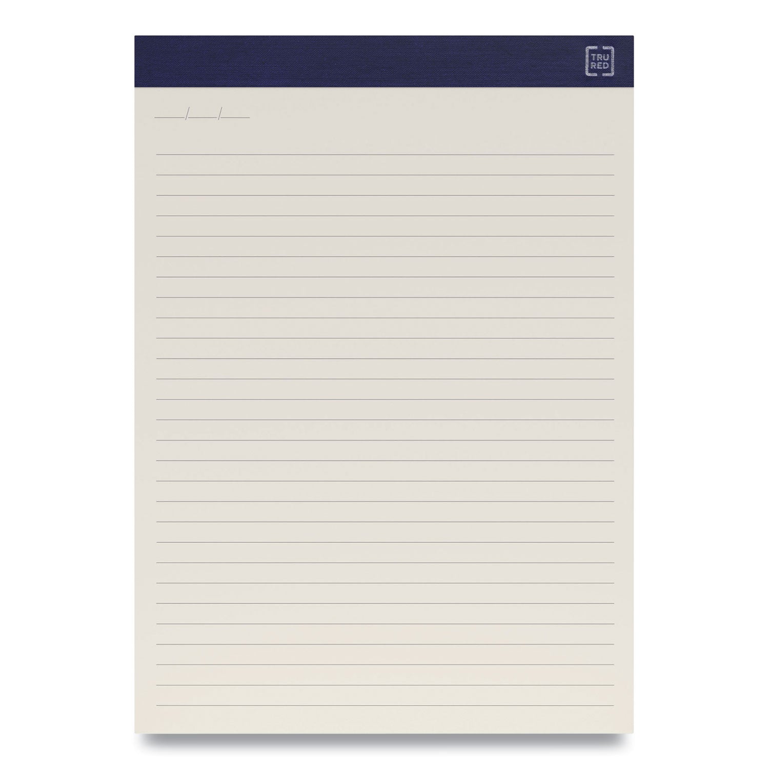 TRU RED™ Notepads, Wide/legal Rule, 50 Ivory 8.5 X 11.75 Sheets, 12/pack