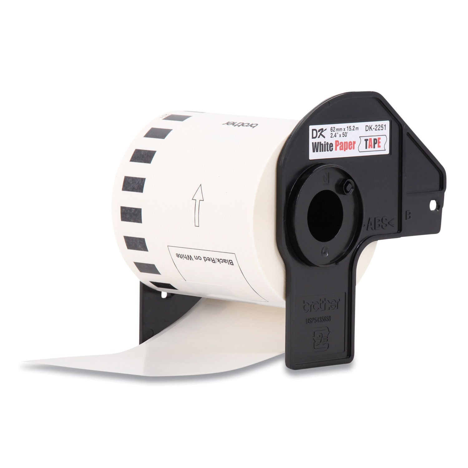 Brother Continuous Paper Label Tape, 2.44" X 50 Ft, White, 3 Rolls/pack