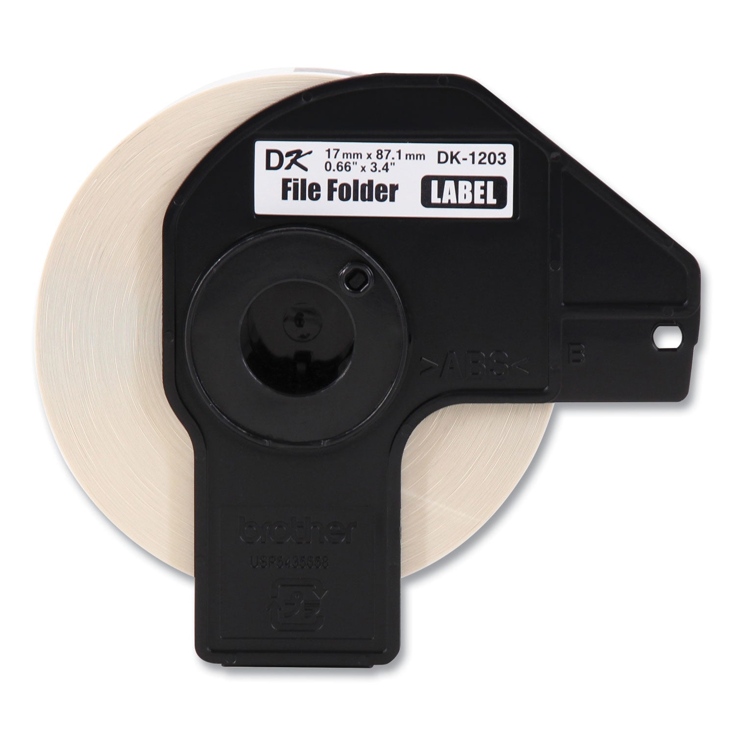 Brother Die-Cut File Folder Labels, 0.66 x 3.4, White, 300 Labels/Roll, 3 Rolls/Pack